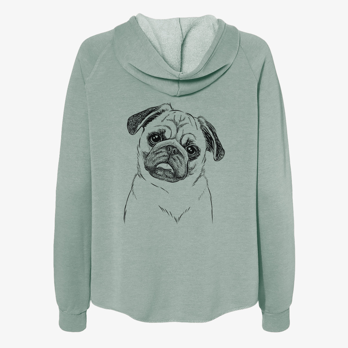 Macy the Pug - Women's Cali Wave Zip-Up Sweatshirt