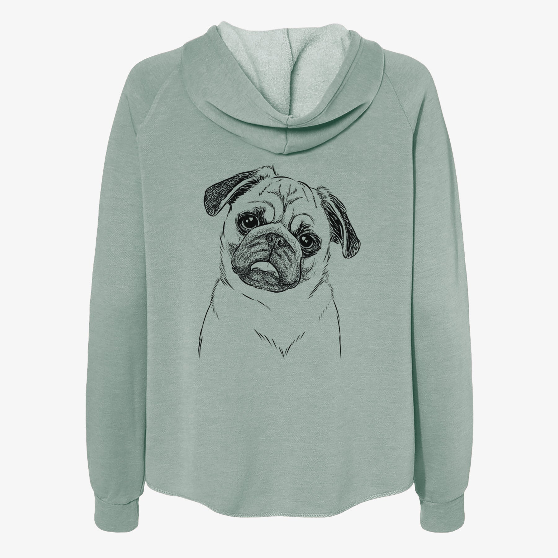 Macy the Pug - Women's Cali Wave Zip-Up Sweatshirt