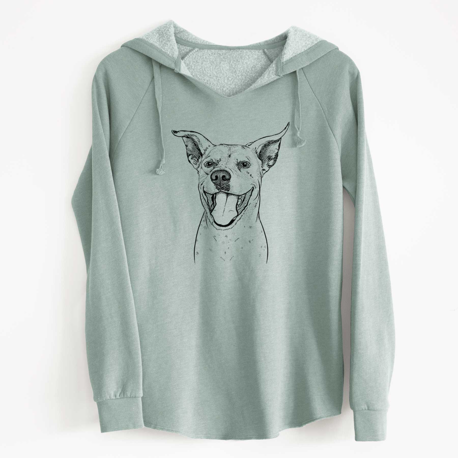 Bare Maddie the Dalmatian Pitbull Mix - Cali Wave Hooded Sweatshirt