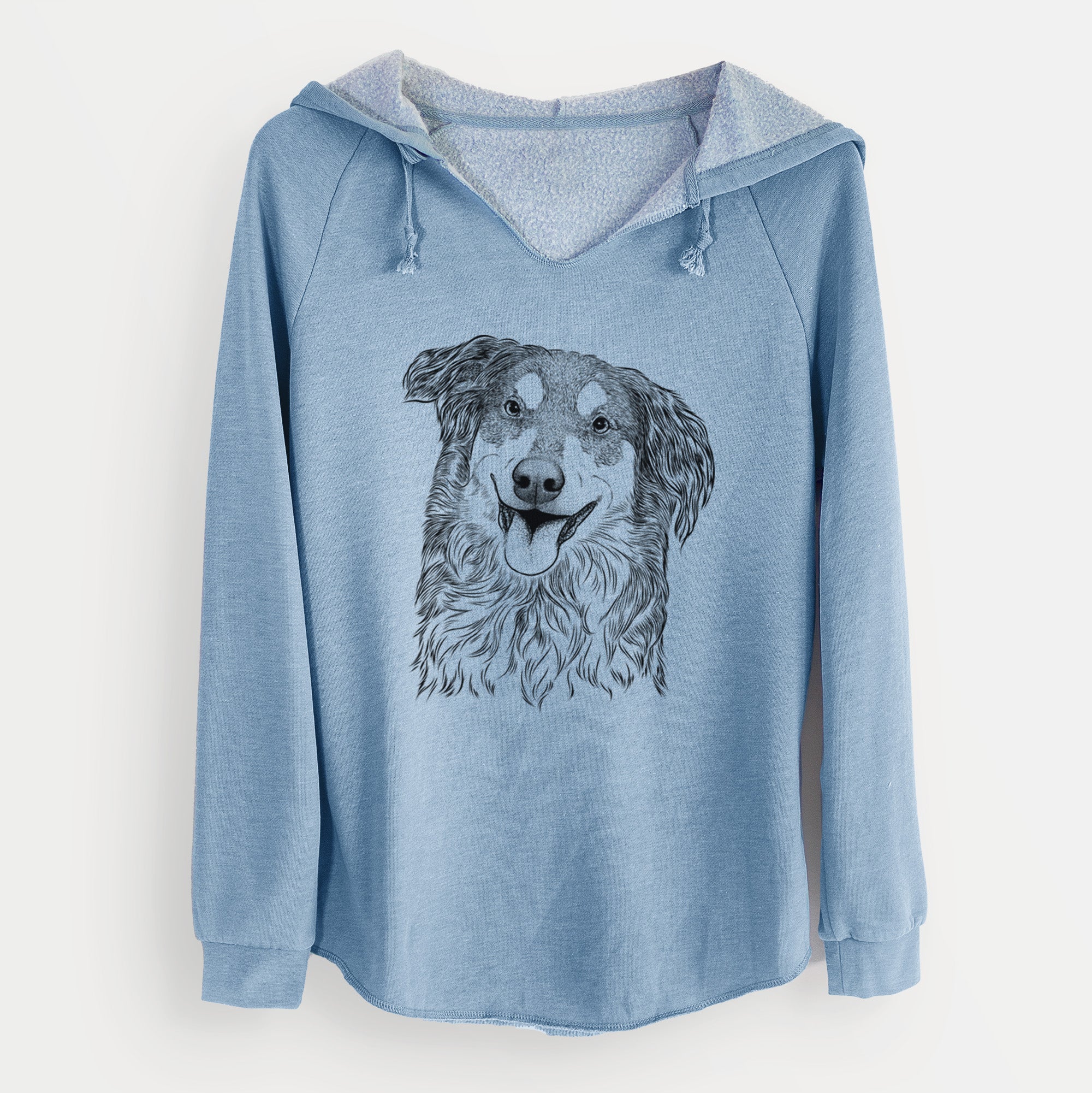 Bare Maddie the English Shepherd - Cali Wave Hooded Sweatshirt