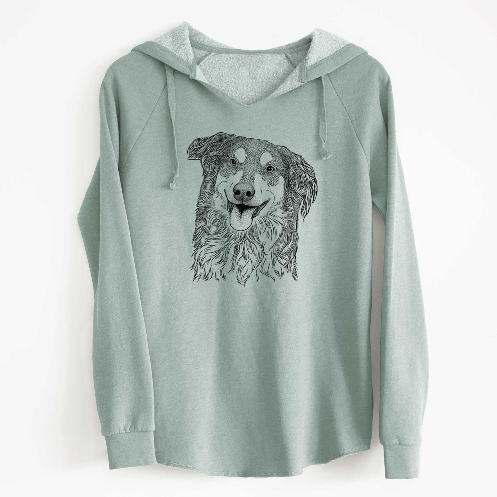 Bare Maddie the English Shepherd - Cali Wave Hooded Sweatshirt