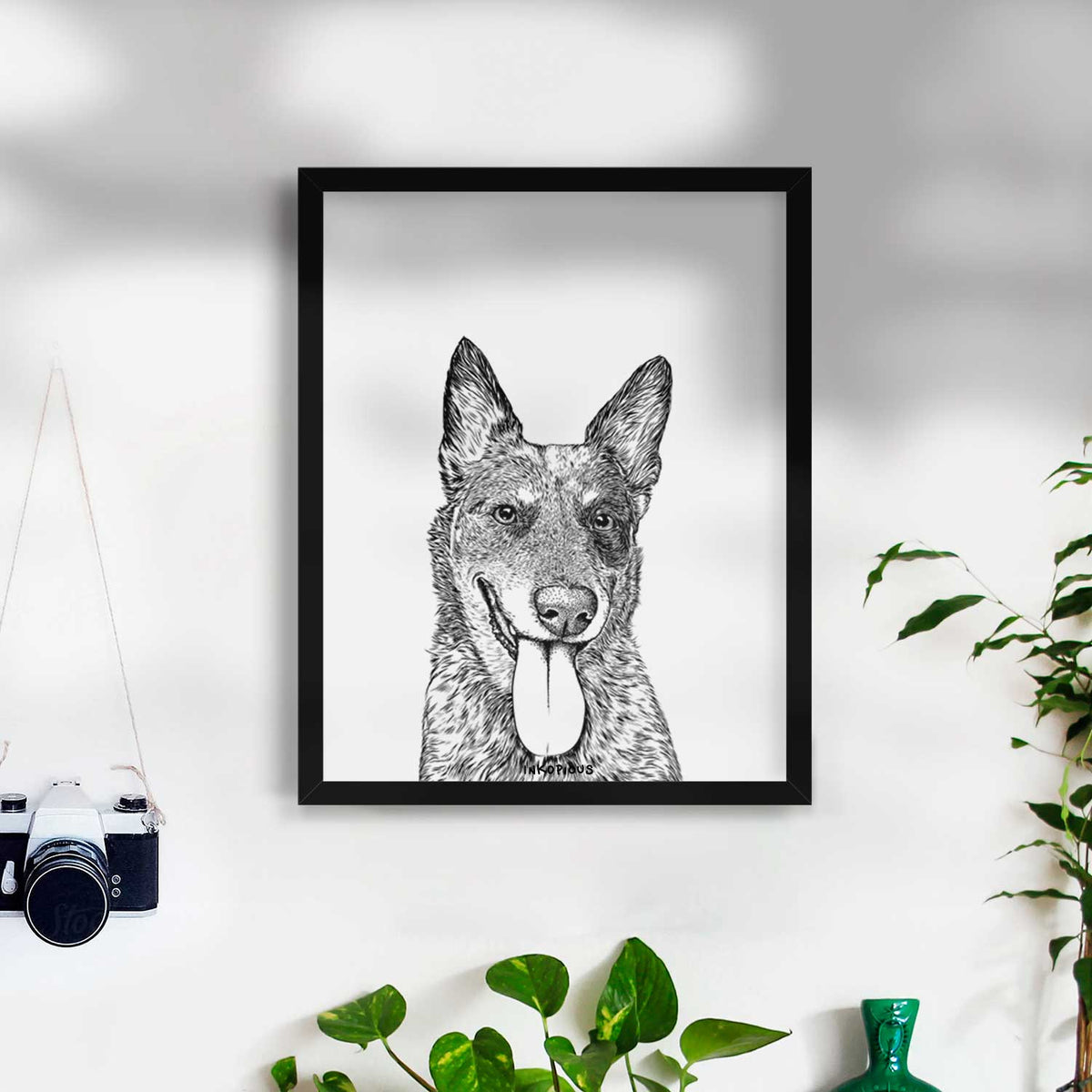 Madison the Blue Heeler Art Print