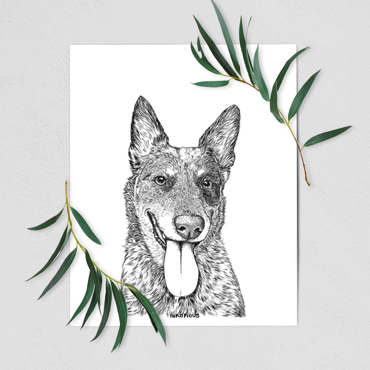 Madison the Blue Heeler Art Print