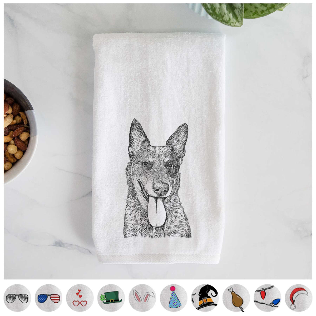 Madison the Blue Heeler Decorative Hand Towel