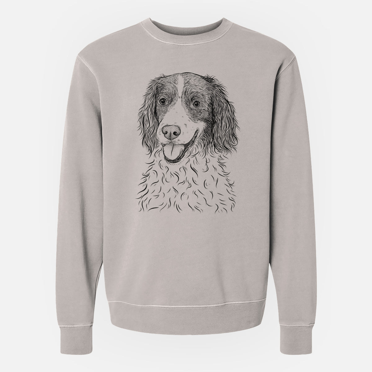 Bare Maggie the Springer Spaniel - Unisex Pigment Dyed Crew Sweatshirt