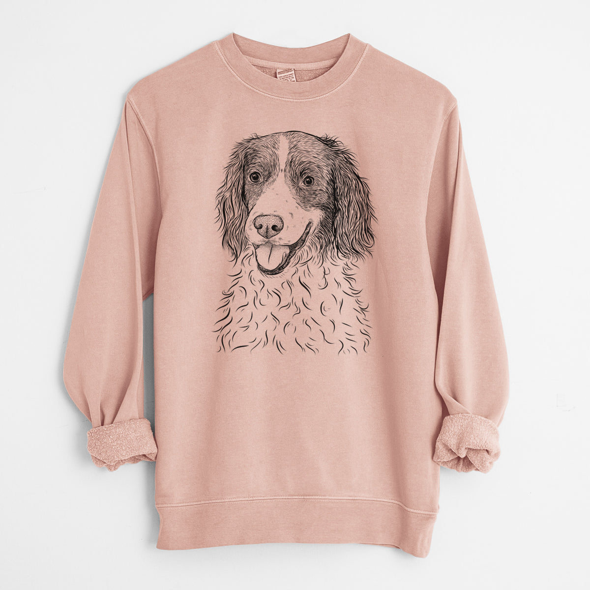 Bare Maggie the Springer Spaniel - Unisex Pigment Dyed Crew Sweatshirt