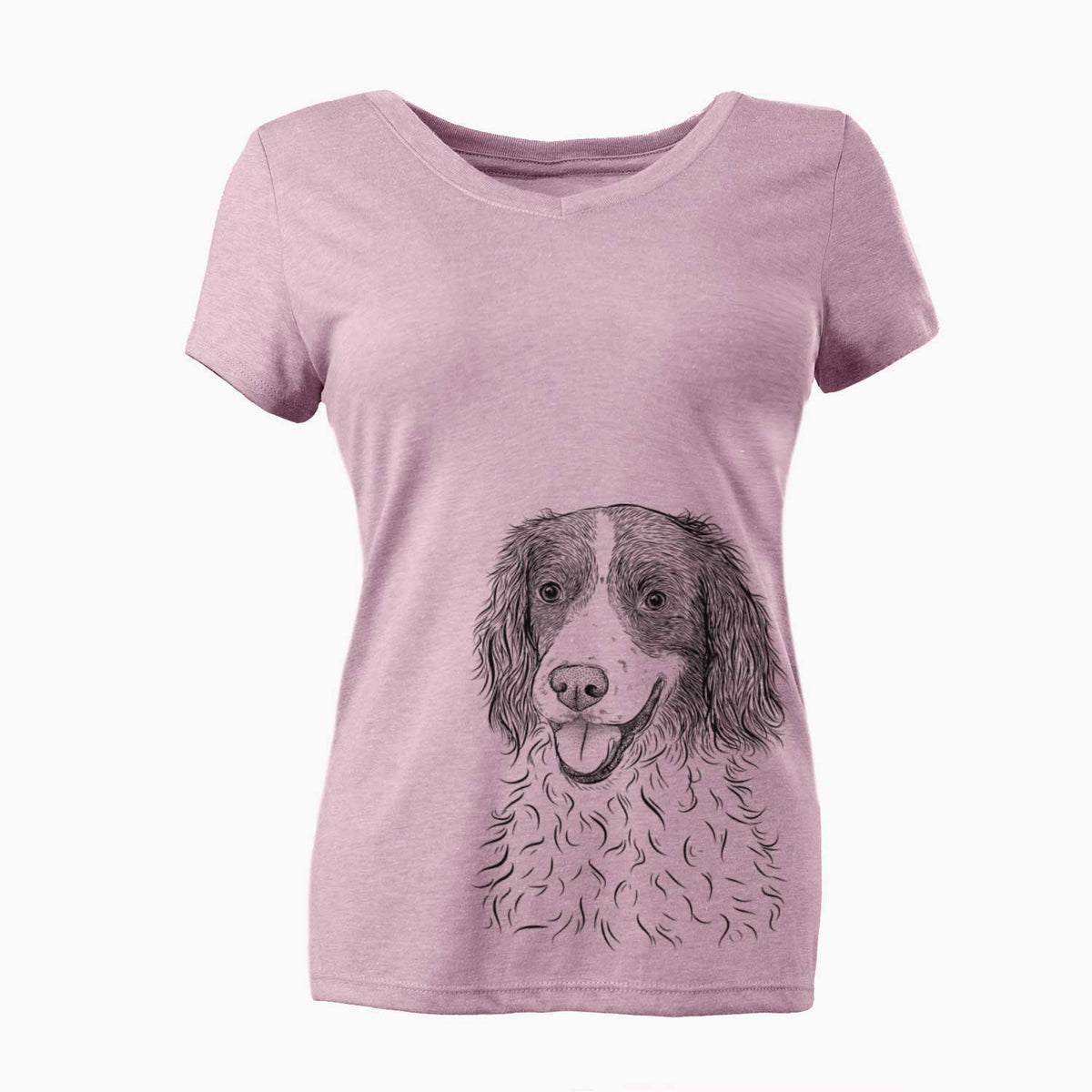 Bare Maggie the Springer Spaniel - Women's V-neck Shirt
