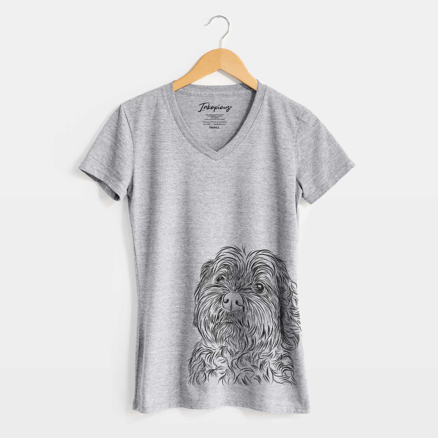 Bare Maggie Girl the Cockapoo - Women's V-neck Shirt