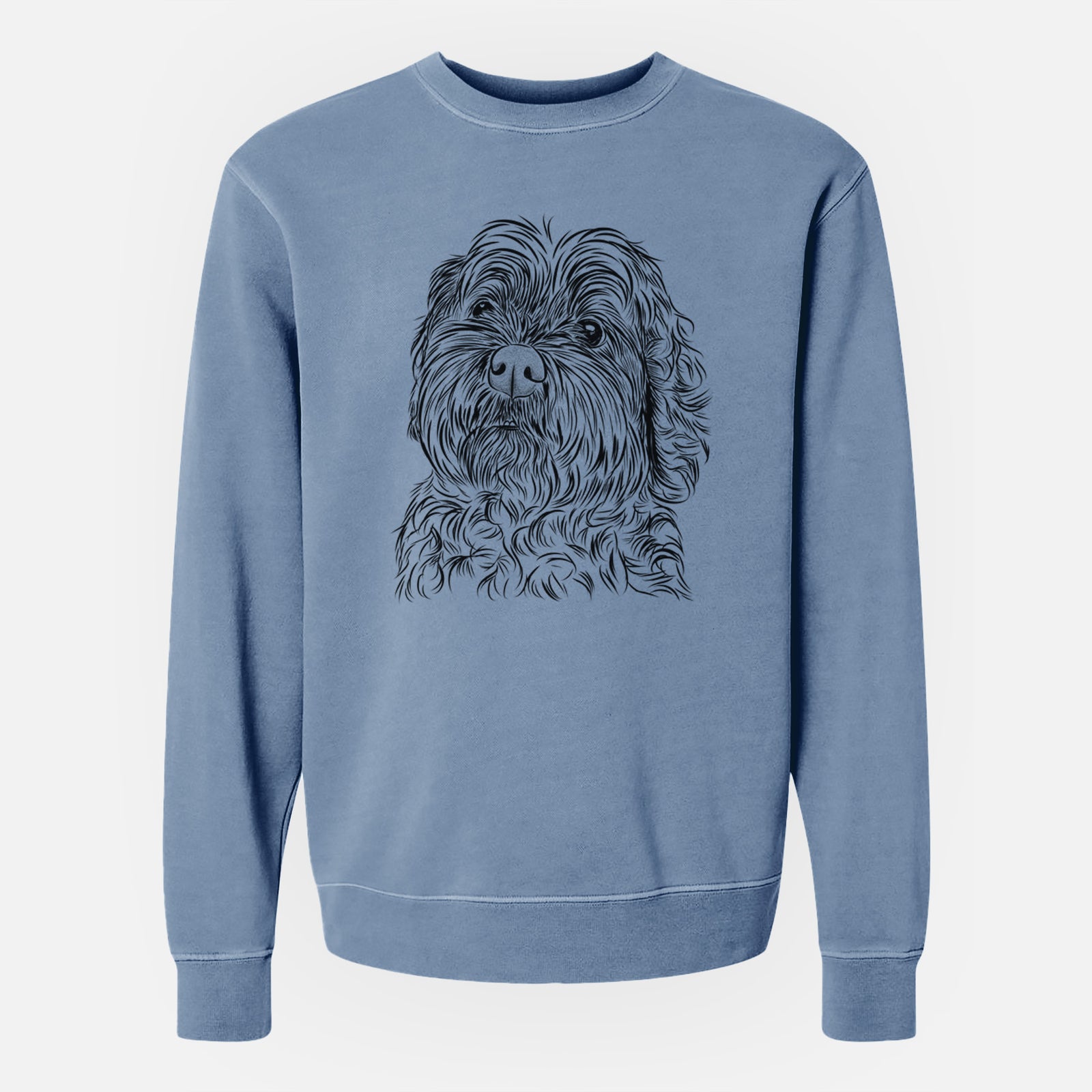 Bare Maggie Girl the Cockapoo - Unisex Pigment Dyed Crew Sweatshirt