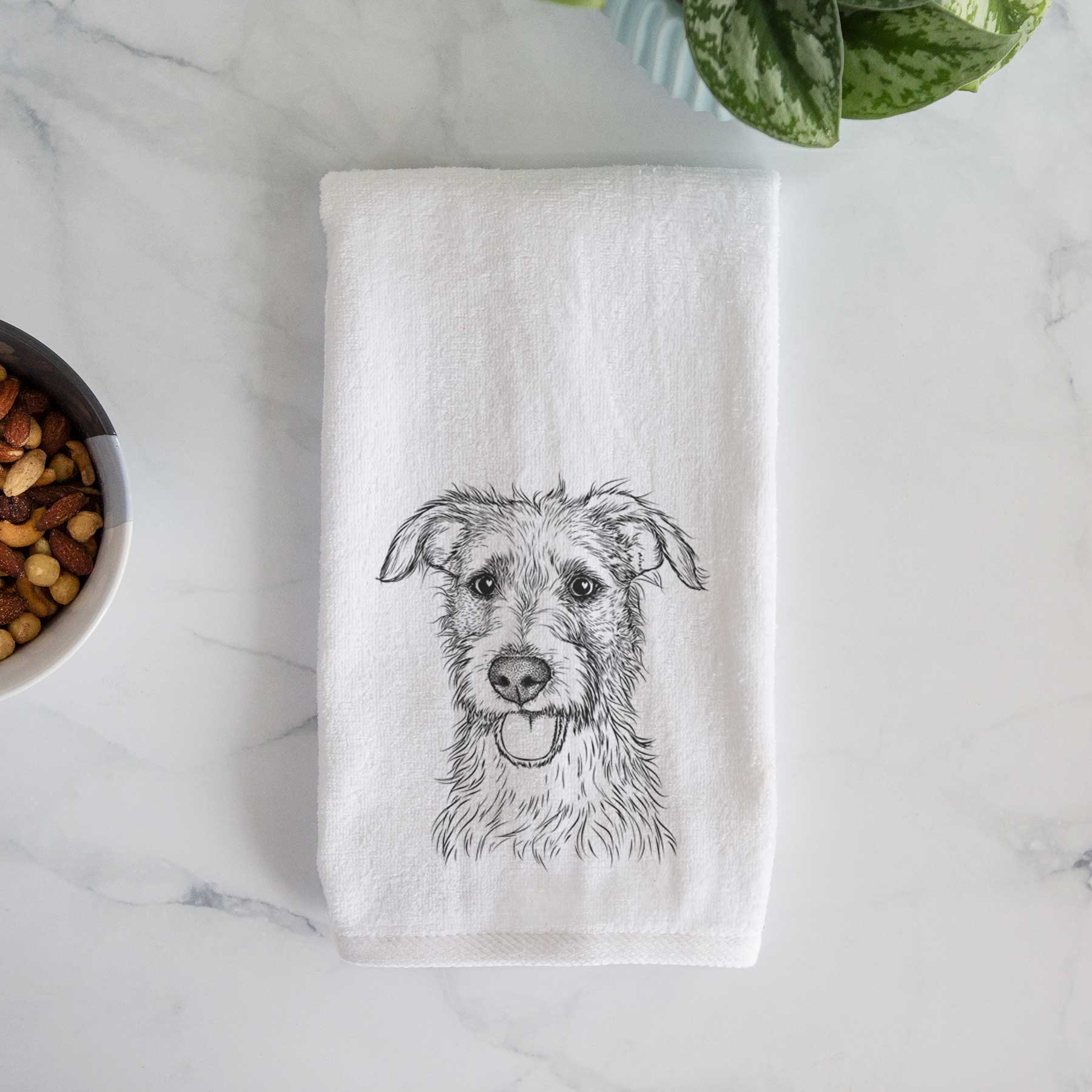 Maggie the Terrier Mix Decorative Hand Towel