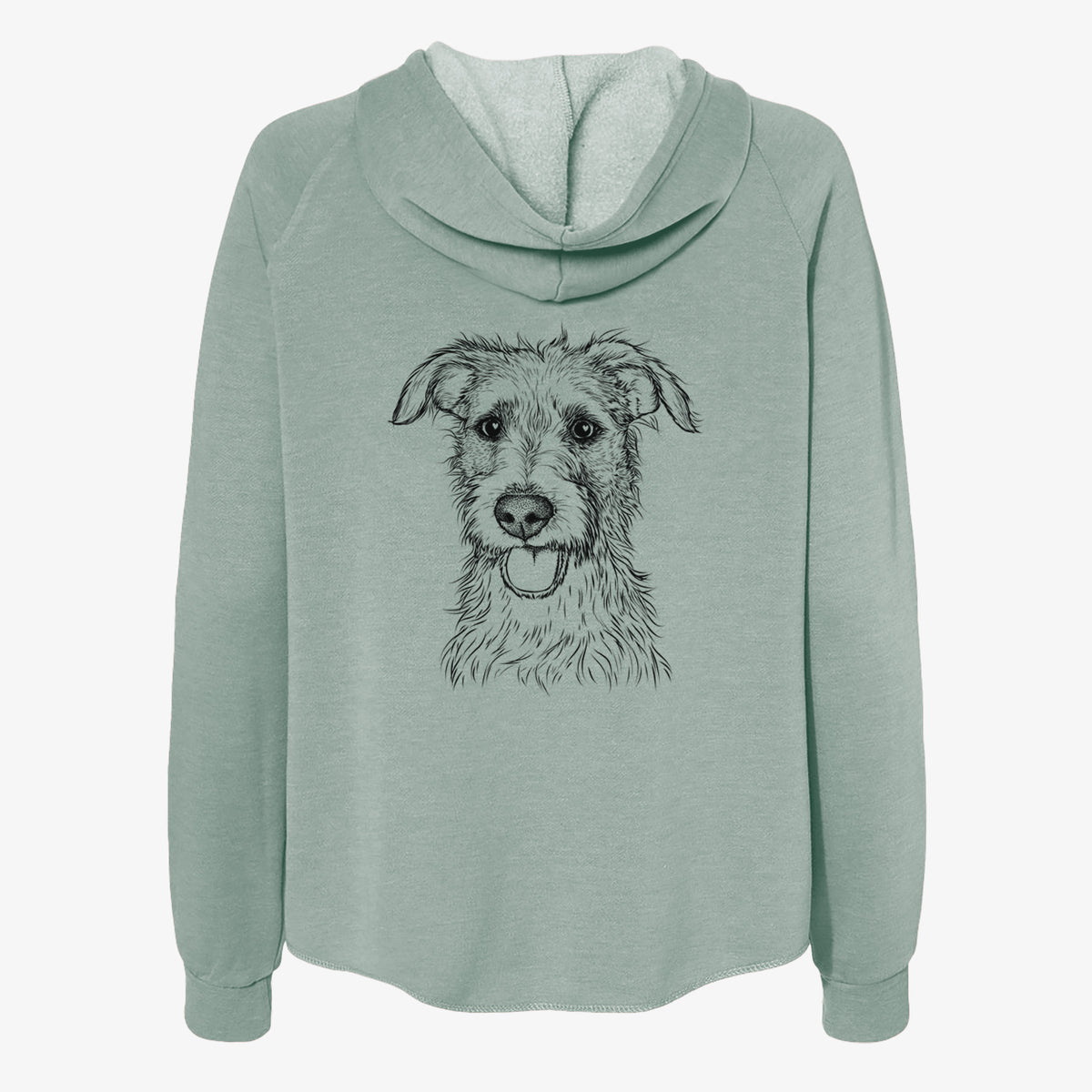 Maggie the Terrier Mix - Women's Cali Wave Zip-Up Sweatshirt