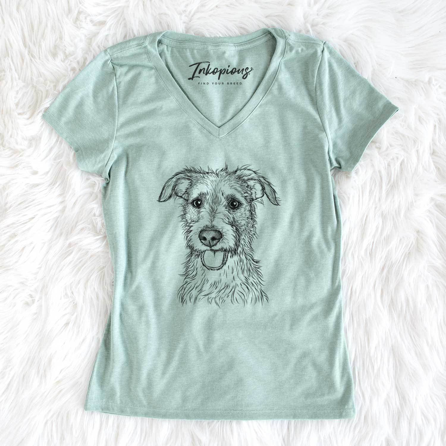 Bare Maggie the Terrier Mix - Women's V-neck Shirt