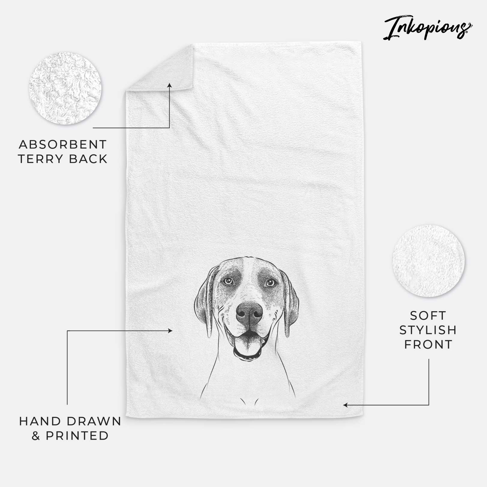 Maggie the Treeing Walker Coonhound Decorative Hand Towel