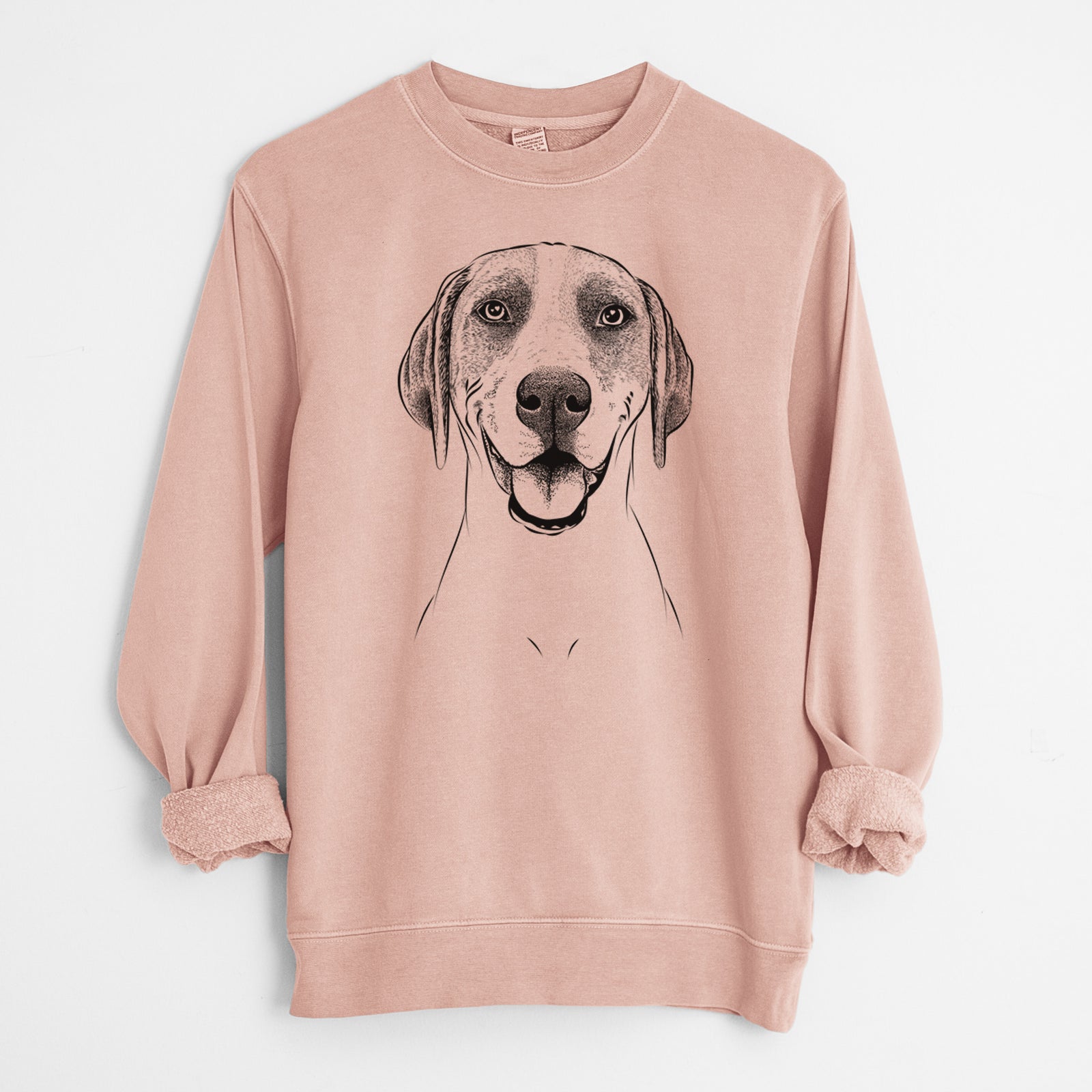 Bare Maggie the Treeing Walker Coonhound - Unisex Pigment Dyed Crew Sweatshirt