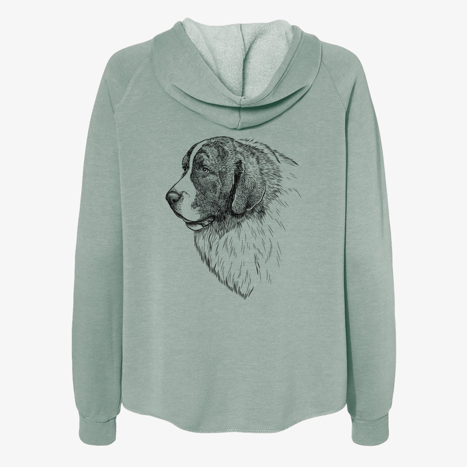 Magnus the Pyrenean Mastiff - Women's Cali Wave Zip-Up Sweatshirt