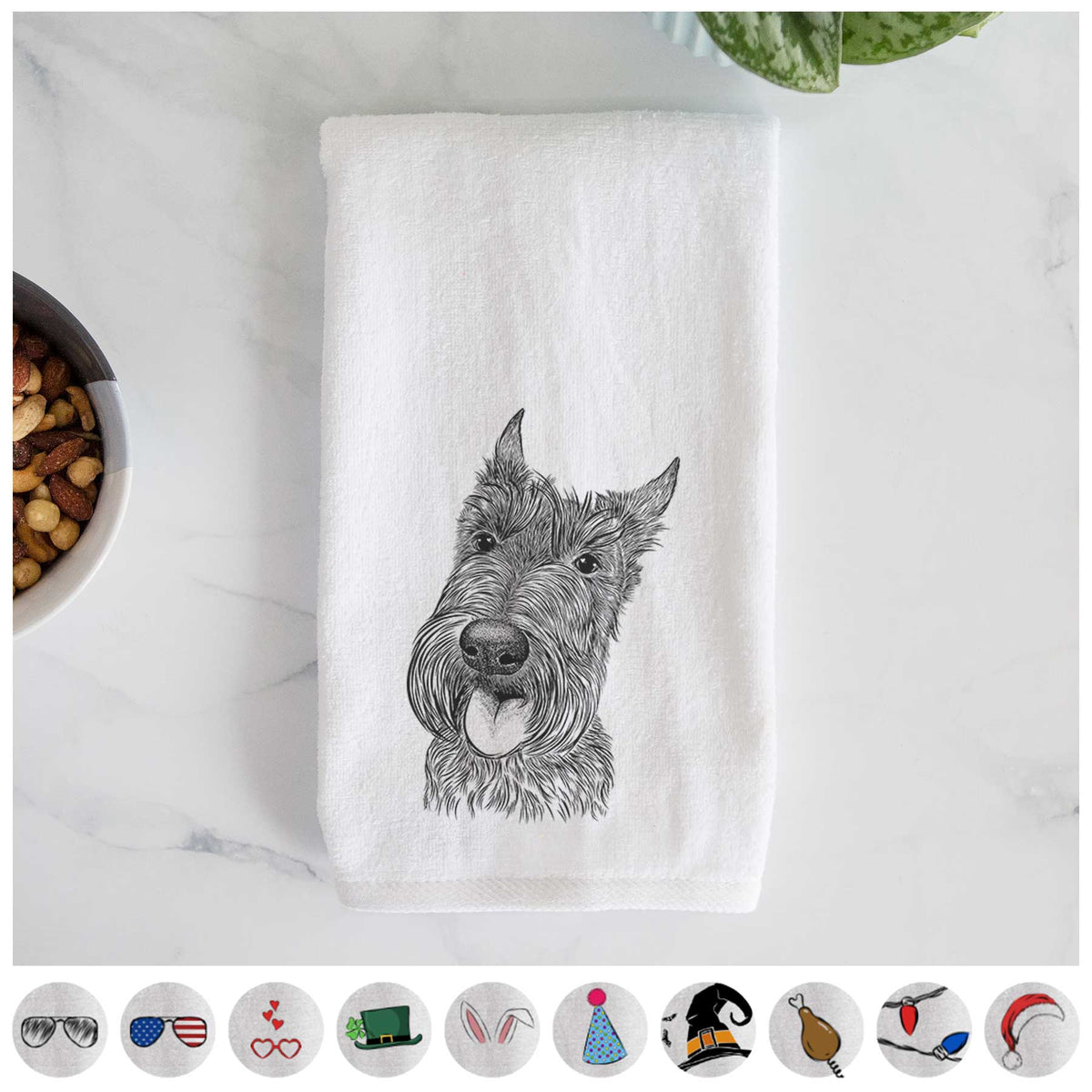 Magnus the Scottish Terrier Decorative Hand Towel