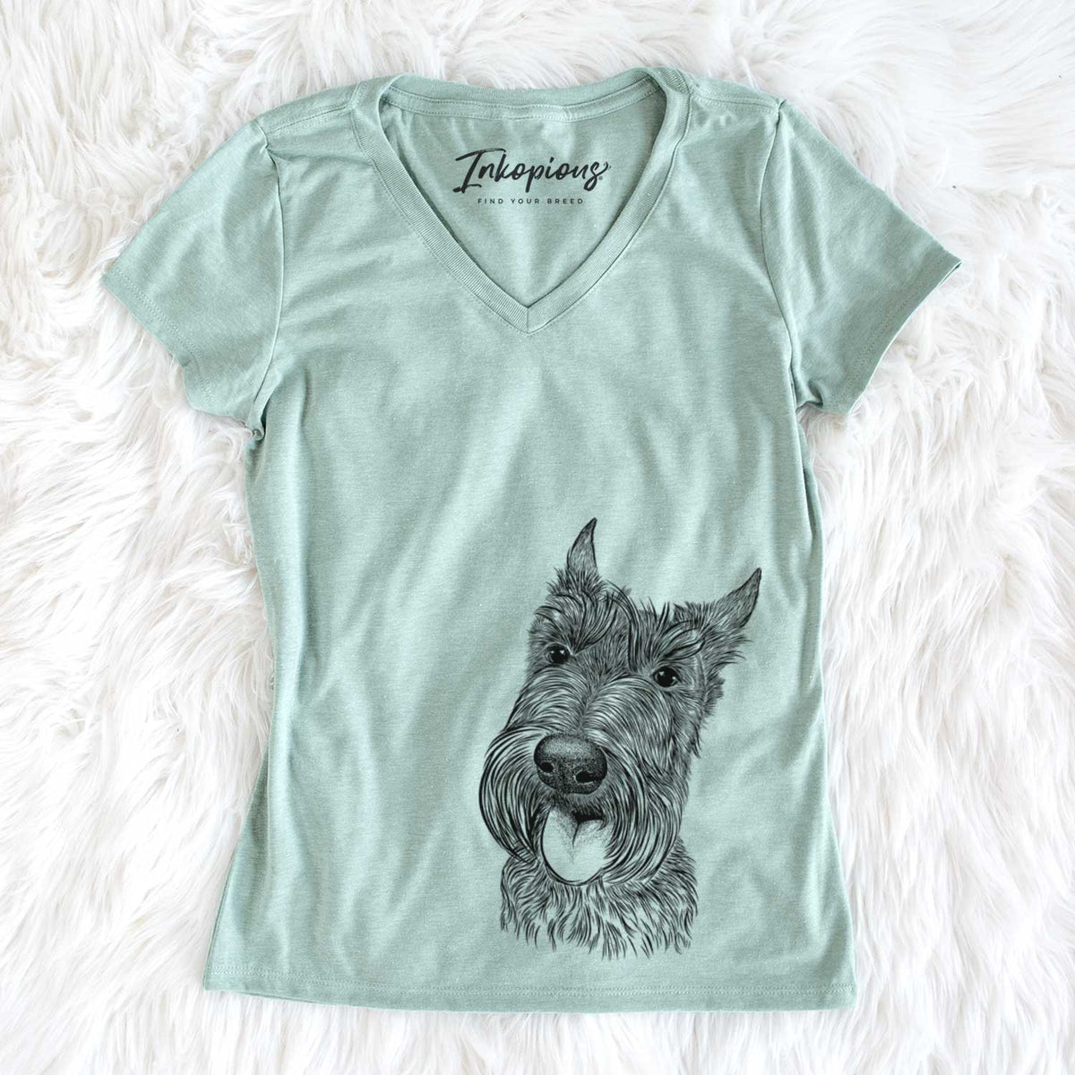 Magnus the Scottish Terrier - Women&#39;s V-neck Shirt