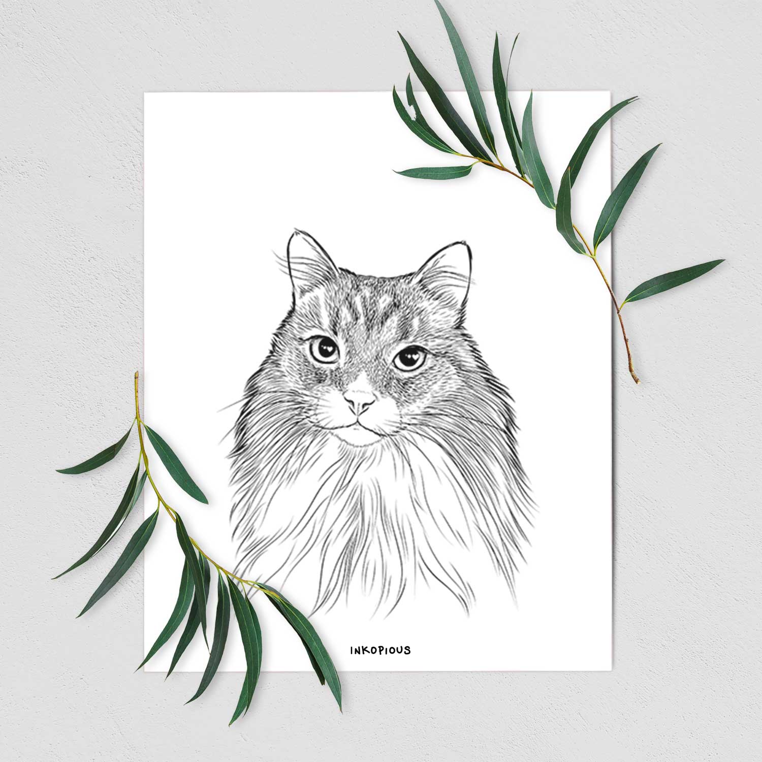 Maks the Siberian Cat Art Print