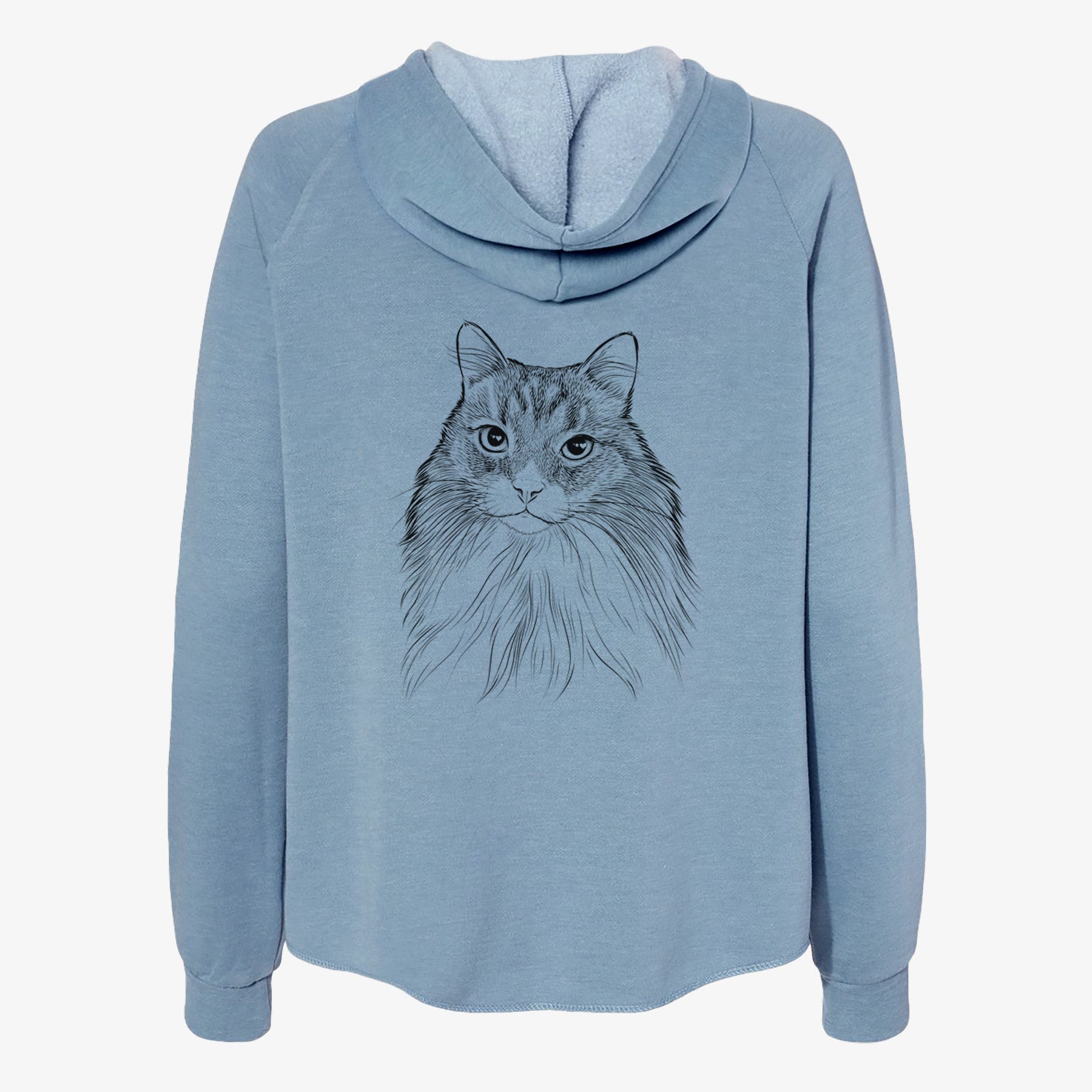 Maks the Siberian Cat - Women's Cali Wave Zip-Up Sweatshirt