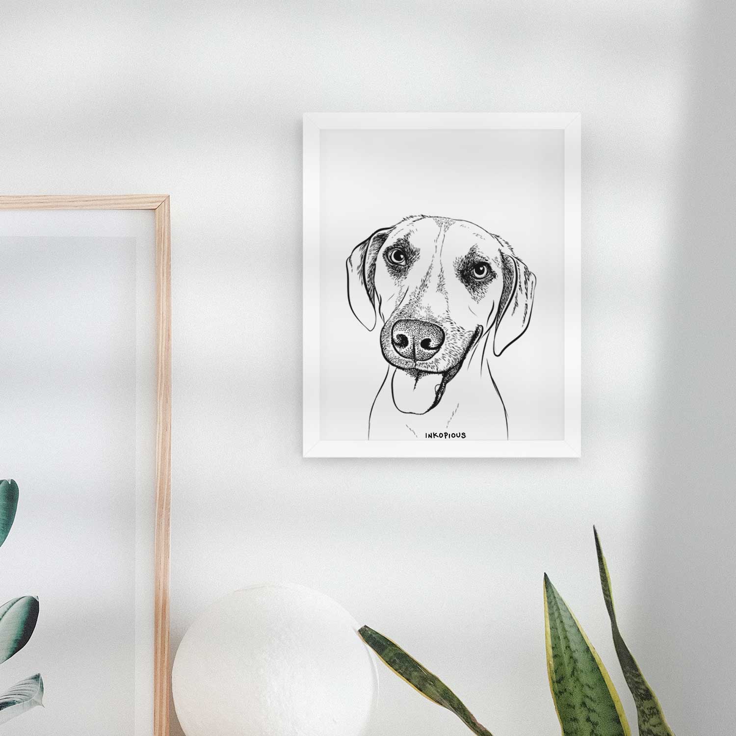 Malia the American Foxhound Mix Art Print