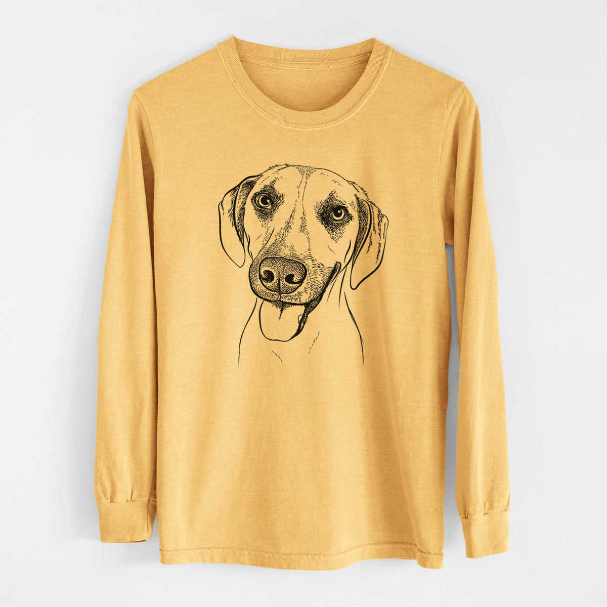Bare Malia the American Foxhound Mix - Heavyweight 100% Cotton Long Sleeve