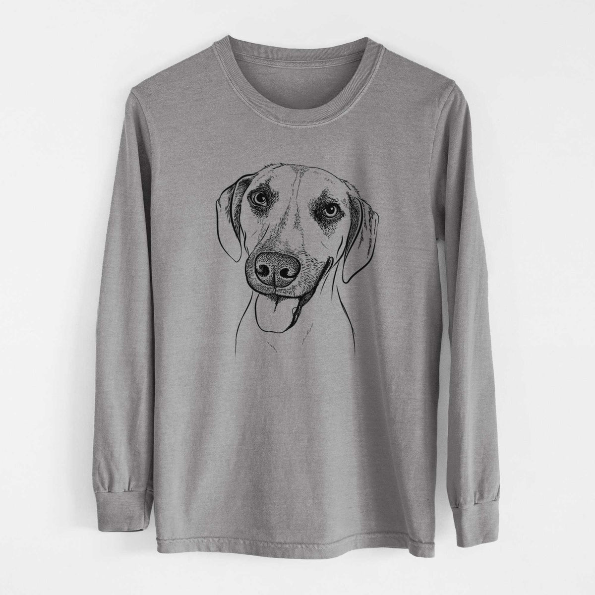 Bare Malia the American Foxhound Mix - Heavyweight 100% Cotton Long Sleeve