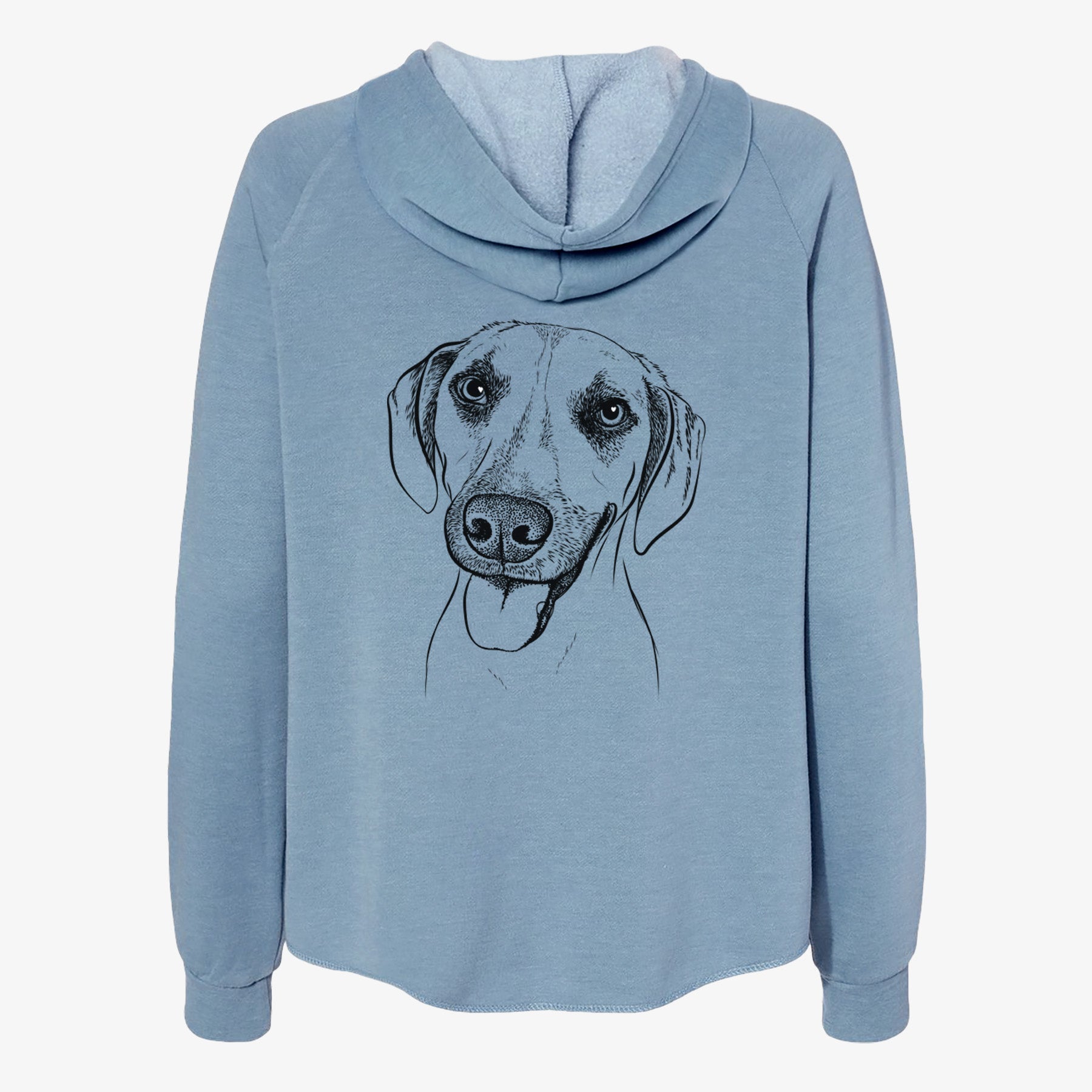 Malia the American Foxhound Mix - Women's Cali Wave Zip-Up Sweatshirt