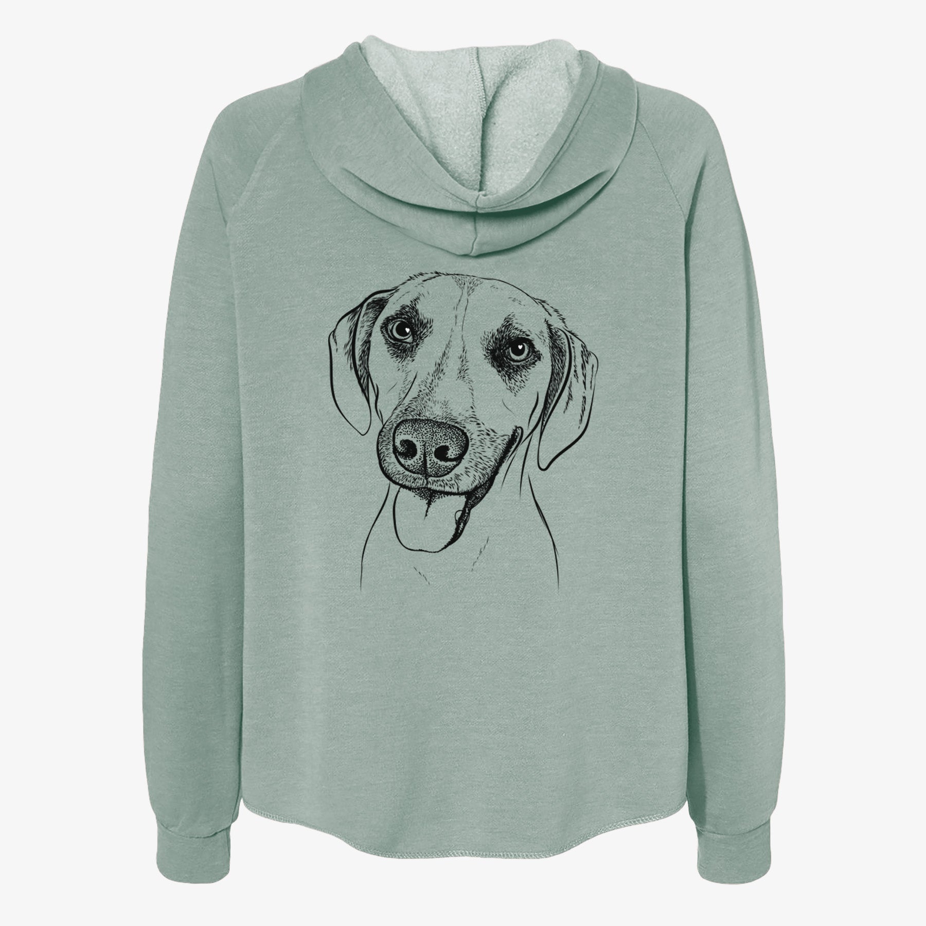 Malia the American Foxhound Mix - Women's Cali Wave Zip-Up Sweatshirt