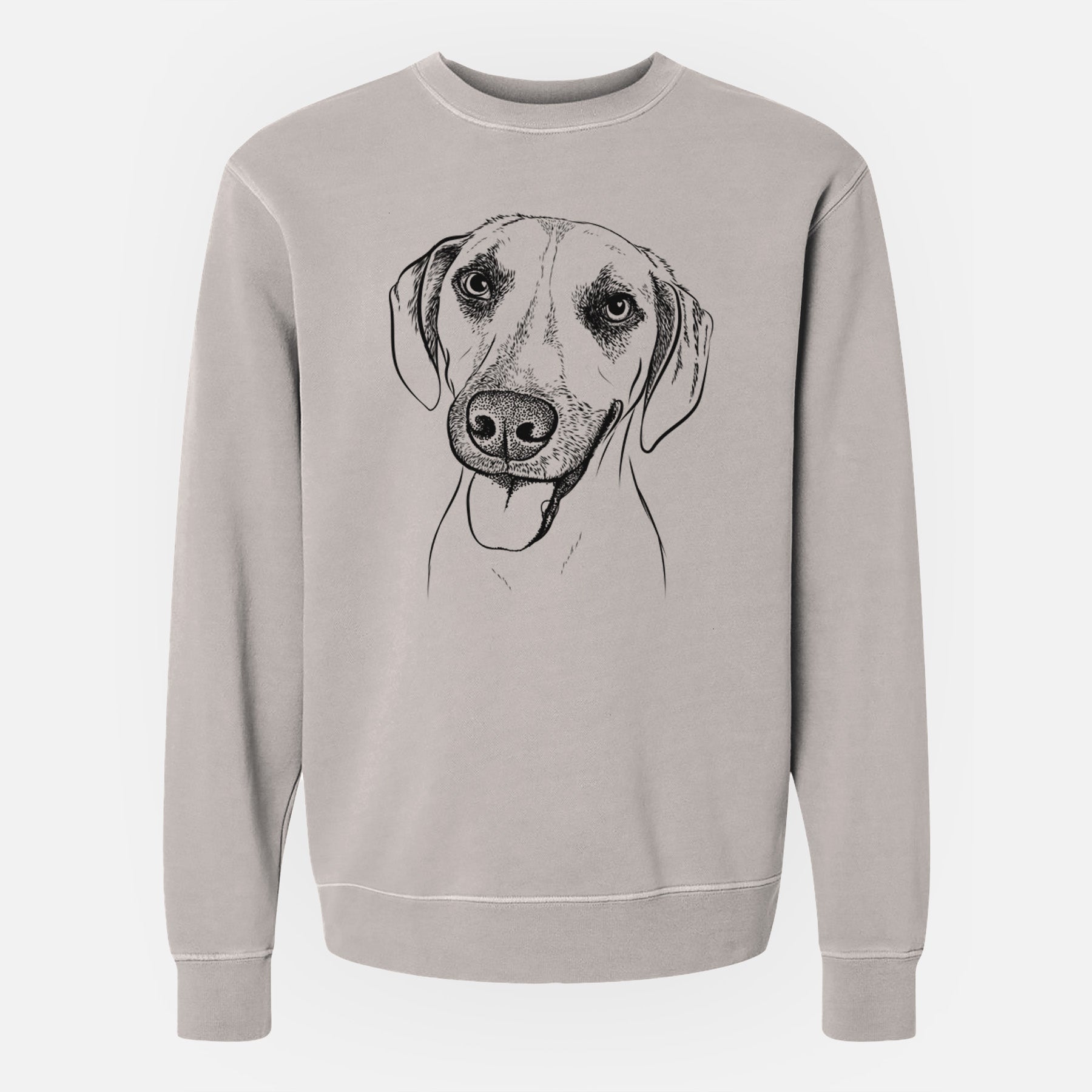 Bare Malia the American Foxhound Mix - Unisex Pigment Dyed Crew Sweatshirt