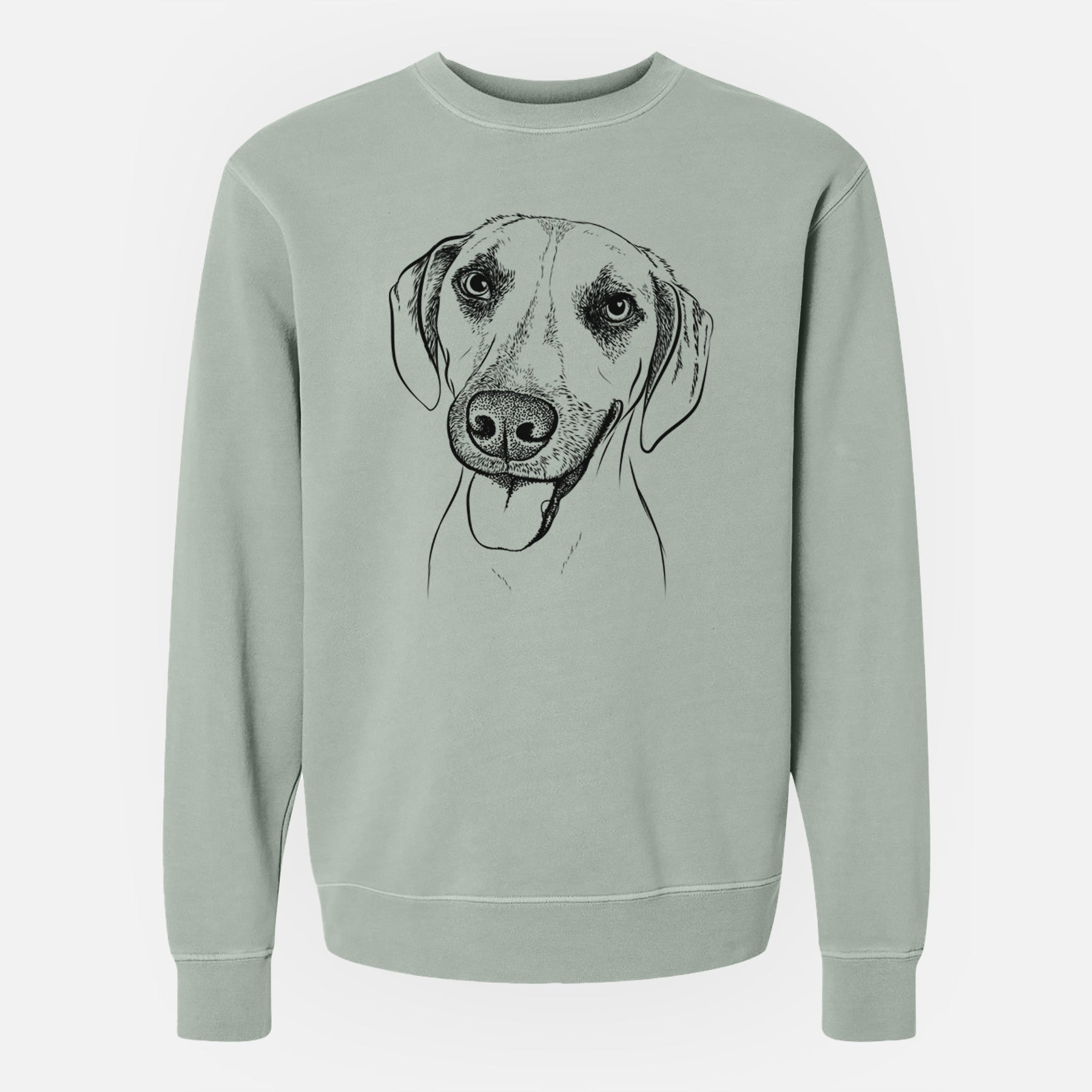 Bare Malia the American Foxhound Mix - Unisex Pigment Dyed Crew Sweatshirt