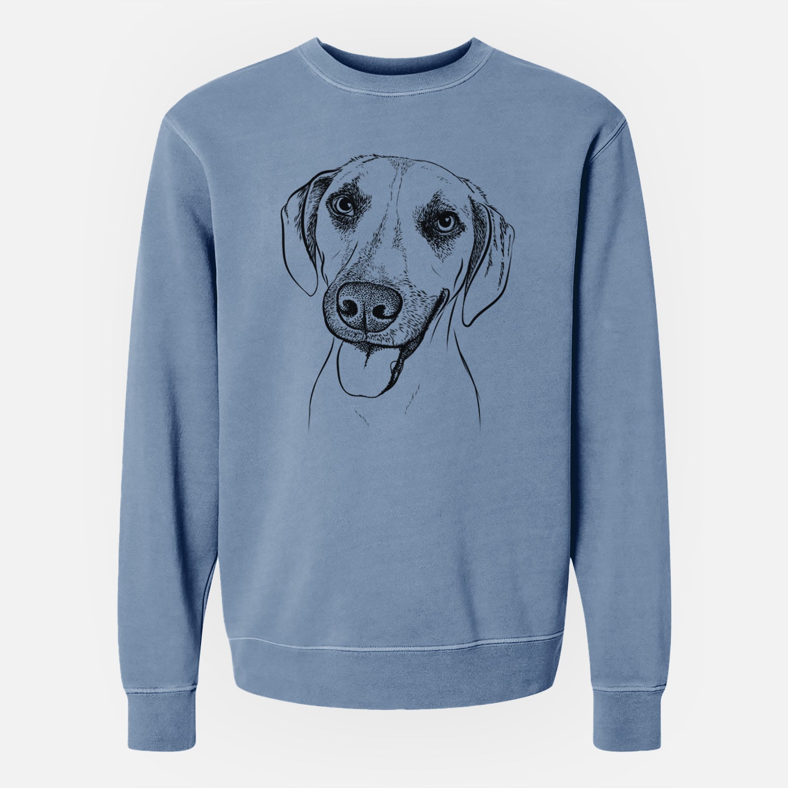 Bare Malia the American Foxhound Mix - Unisex Pigment Dyed Crew Sweatshirt