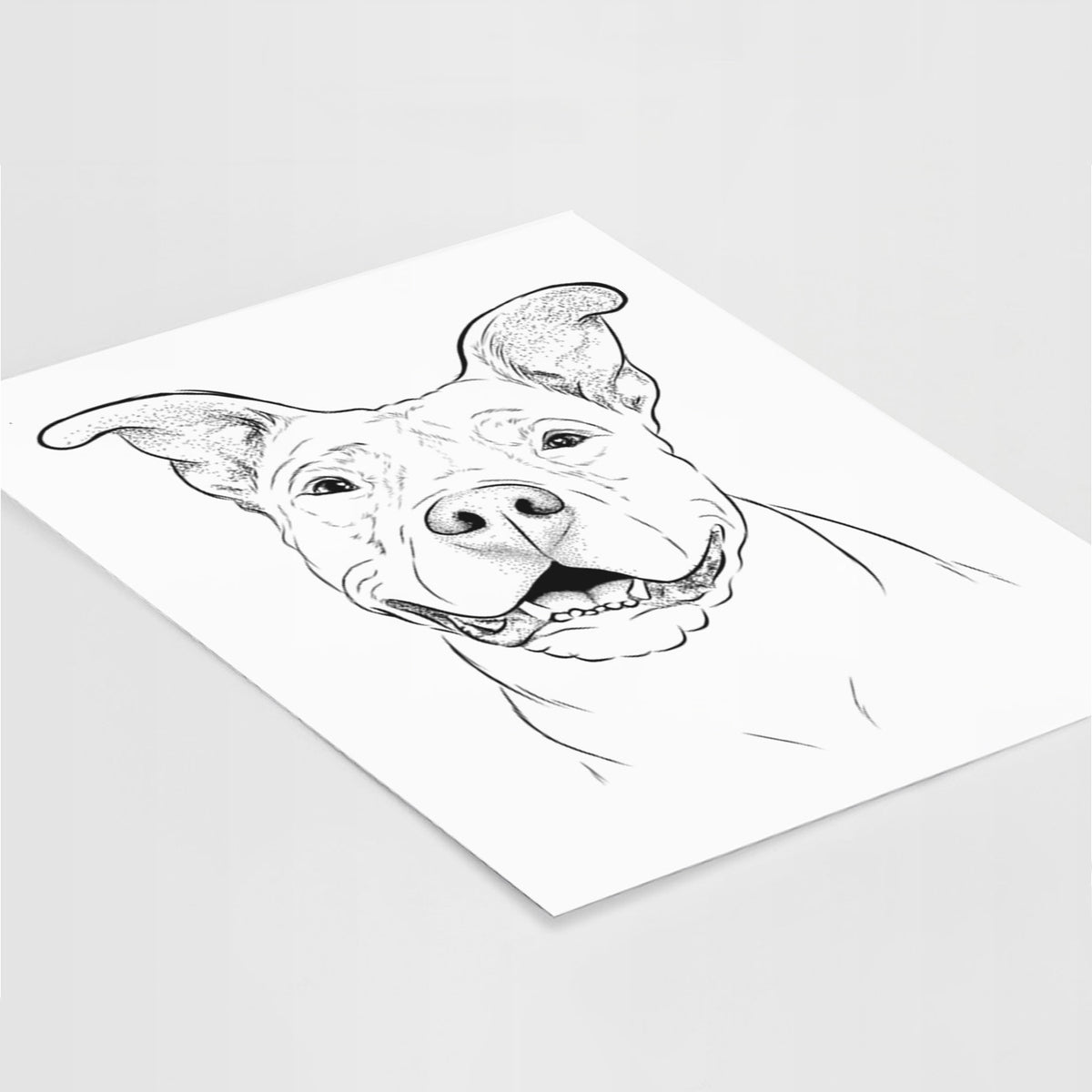 Malibu the Staffordshire Terrier/Pitbull Mix Art Print