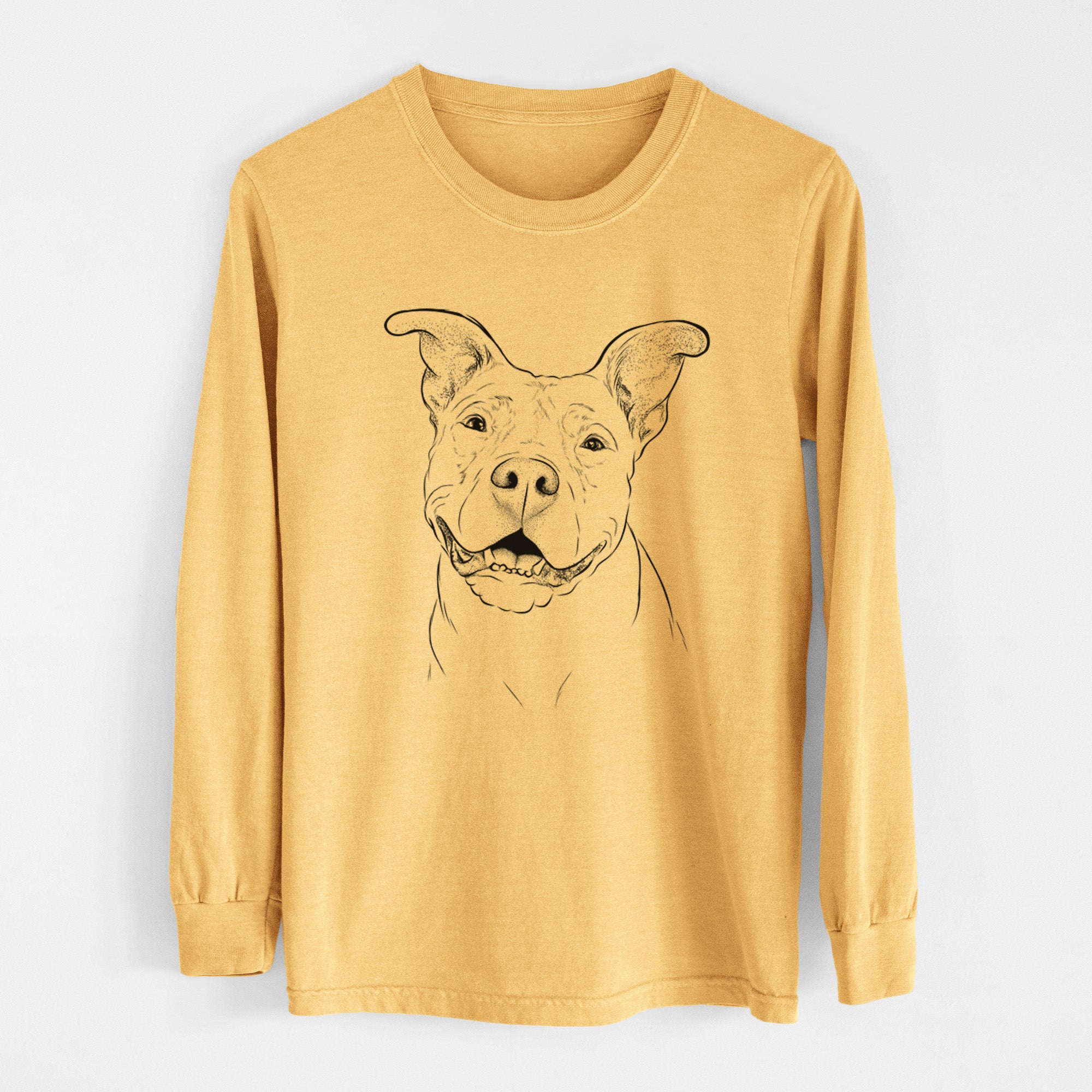 Bare Malibu the Staffordshire Terrier/Pitbull Mix - Heavyweight 100% Cotton Long Sleeve