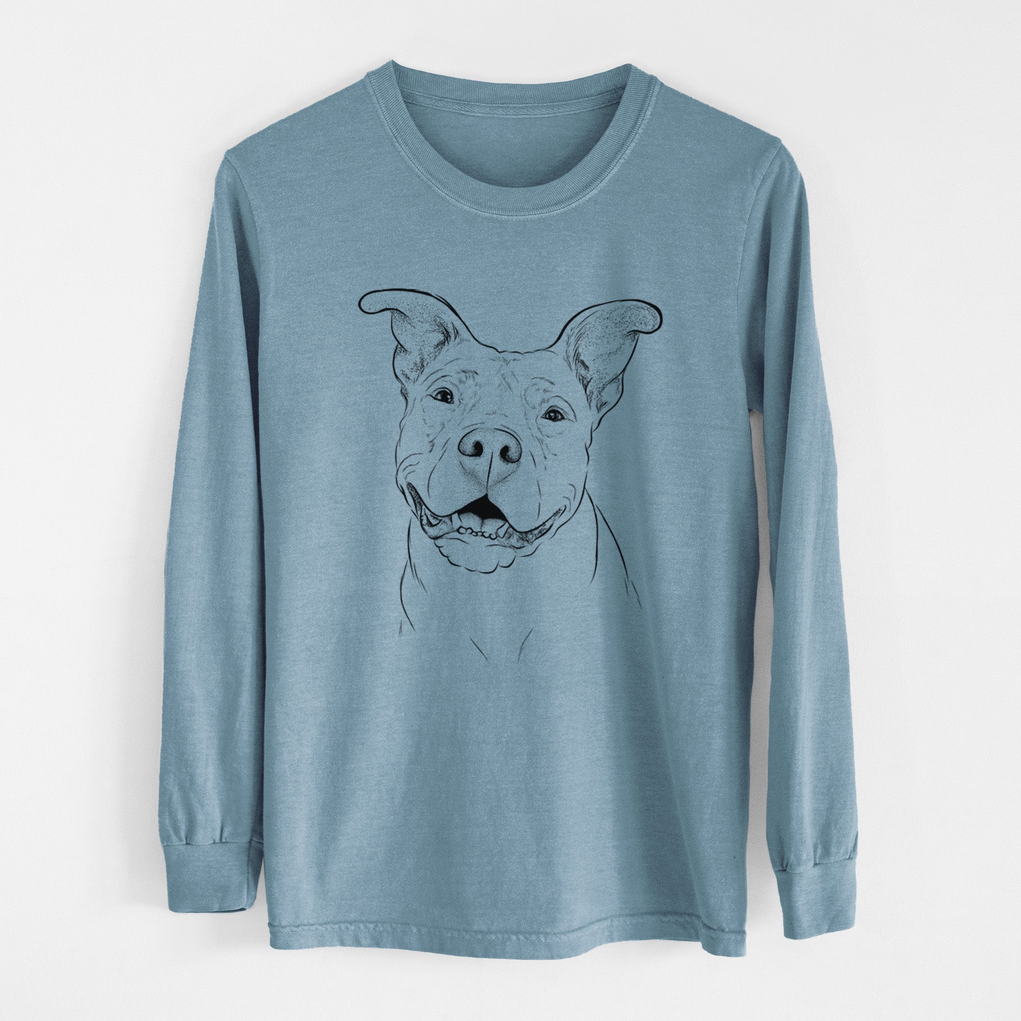 Bare Malibu the Staffordshire Terrier/Pitbull Mix - Heavyweight 100% Cotton Long Sleeve