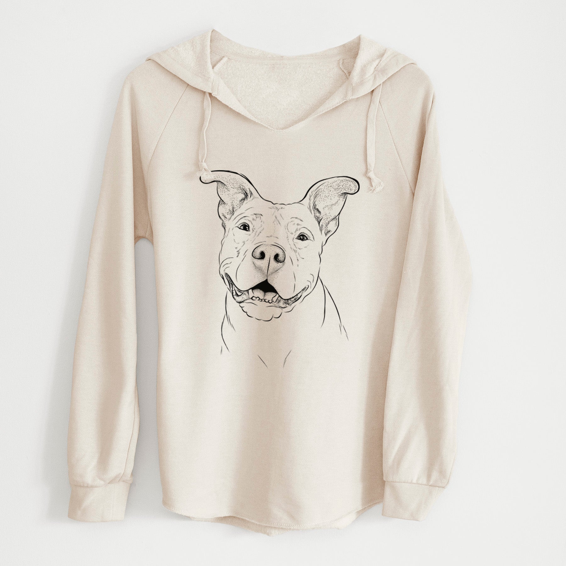 Bare Malibu the Staffordshire Terrier/Pitbull Mix - Cali Wave Hooded Sweatshirt