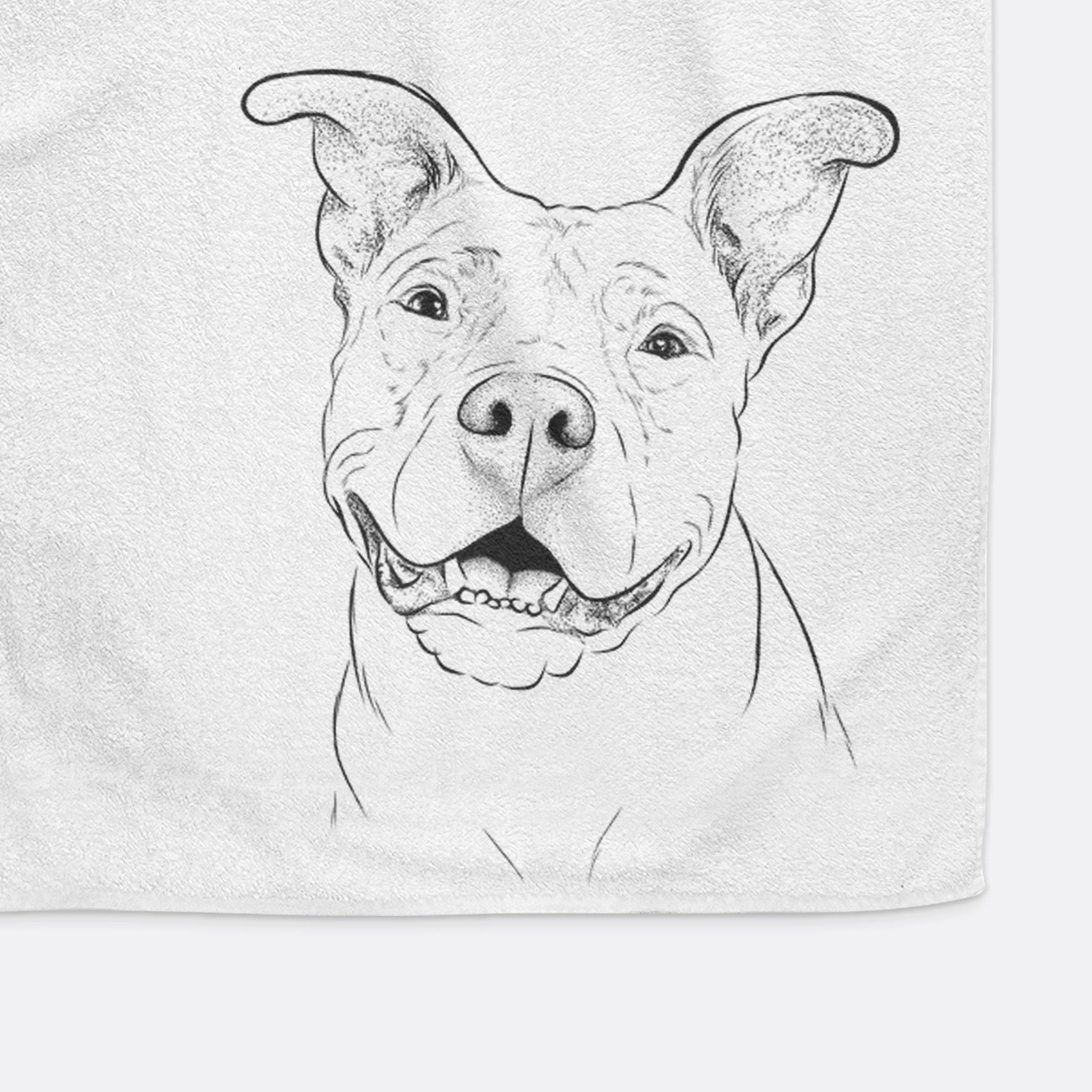 Malibu the Staffordshire Terrier/Pitbull Mix Decorative Hand Towel