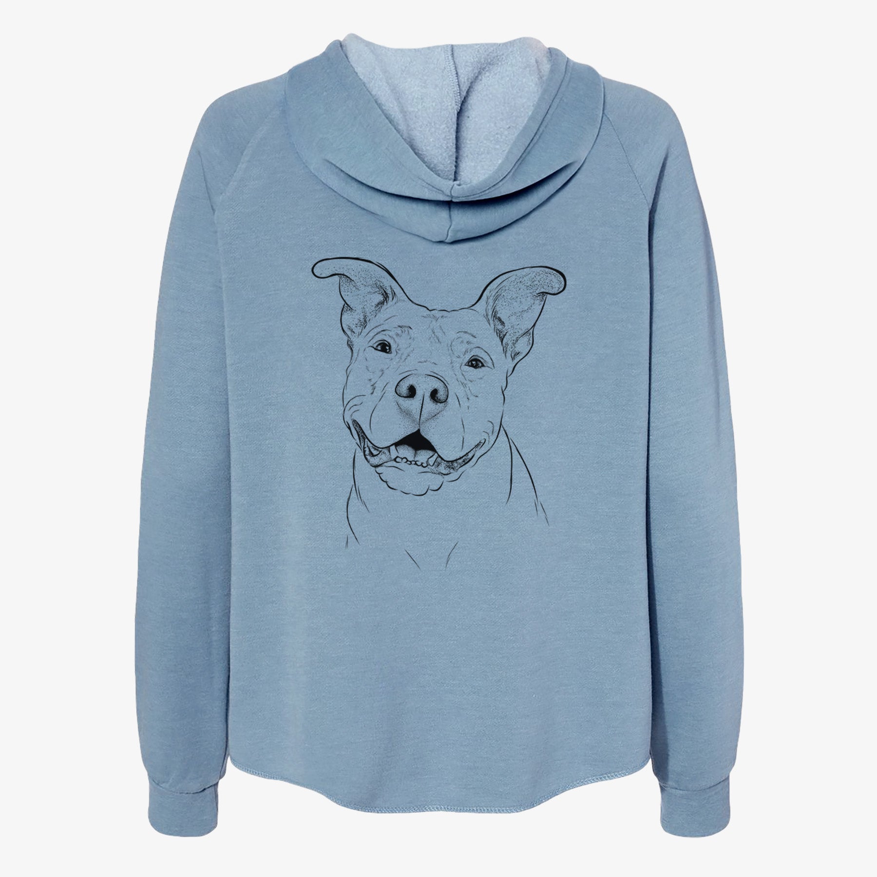 Malibu the Staffordshire Terrier/Pitbull Mix - Women's Cali Wave Zip-Up Sweatshirt