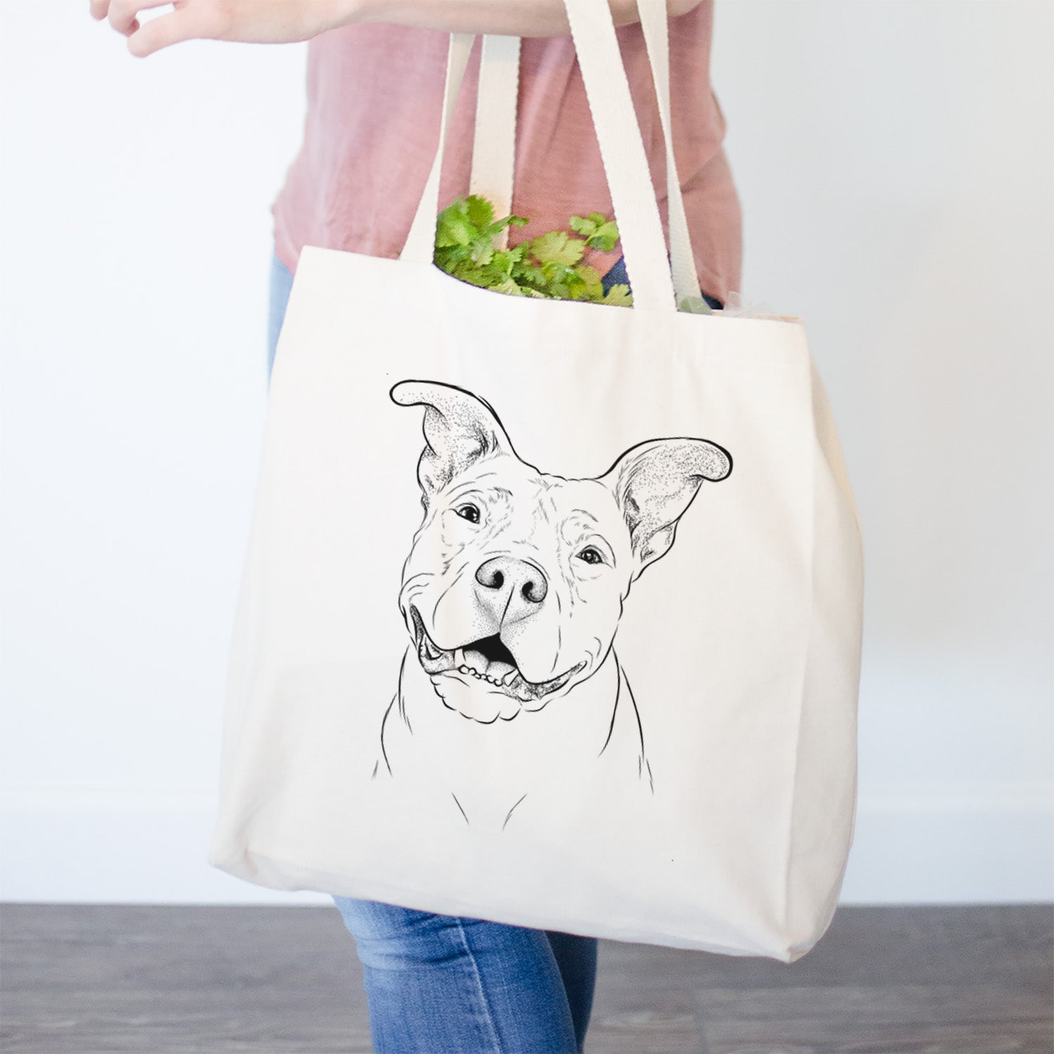 Malibu the Staffordshire Terrier/Pitbull Mix - Tote Bag