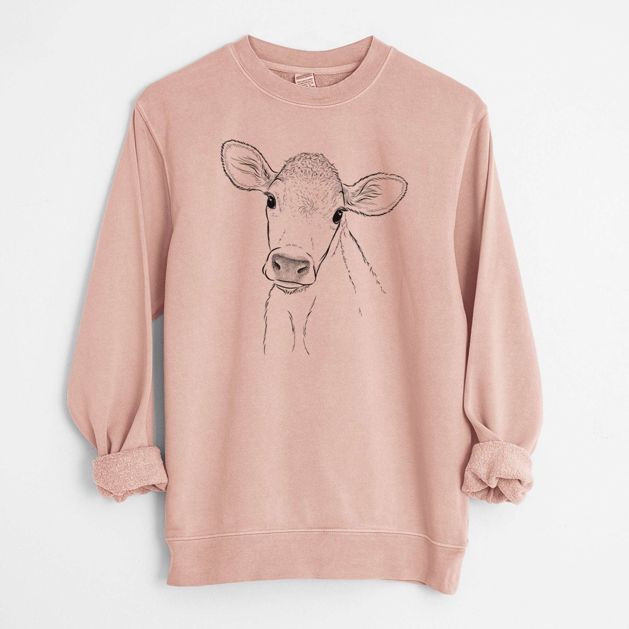 Bare Malu the Cow - Unisex Pigment Dyed Crew Sweatshirt