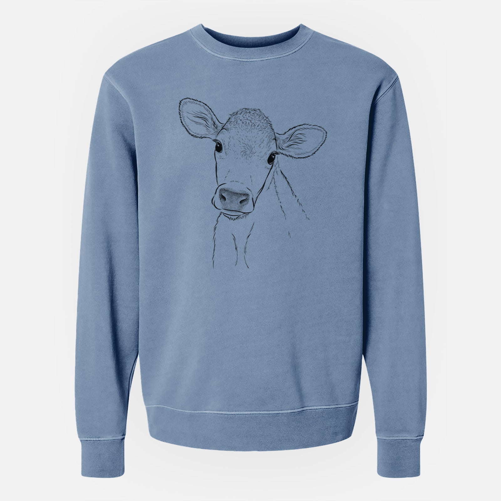 Bare Malu the Cow - Unisex Pigment Dyed Crew Sweatshirt