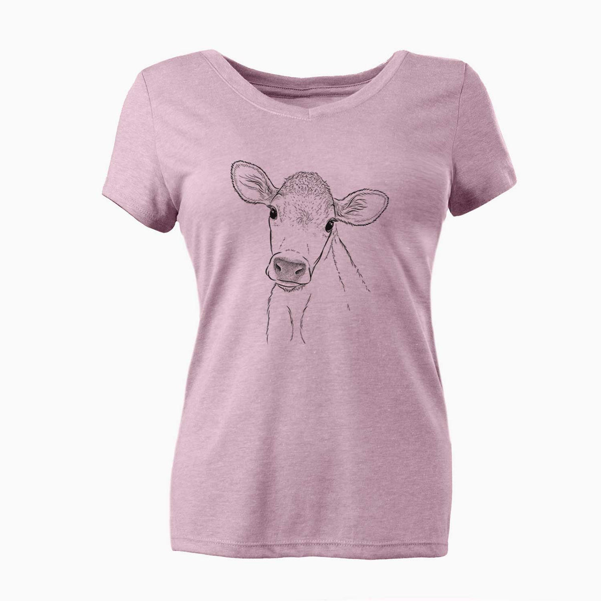 Bare Malu the Cow - Women's V-neck Shirt