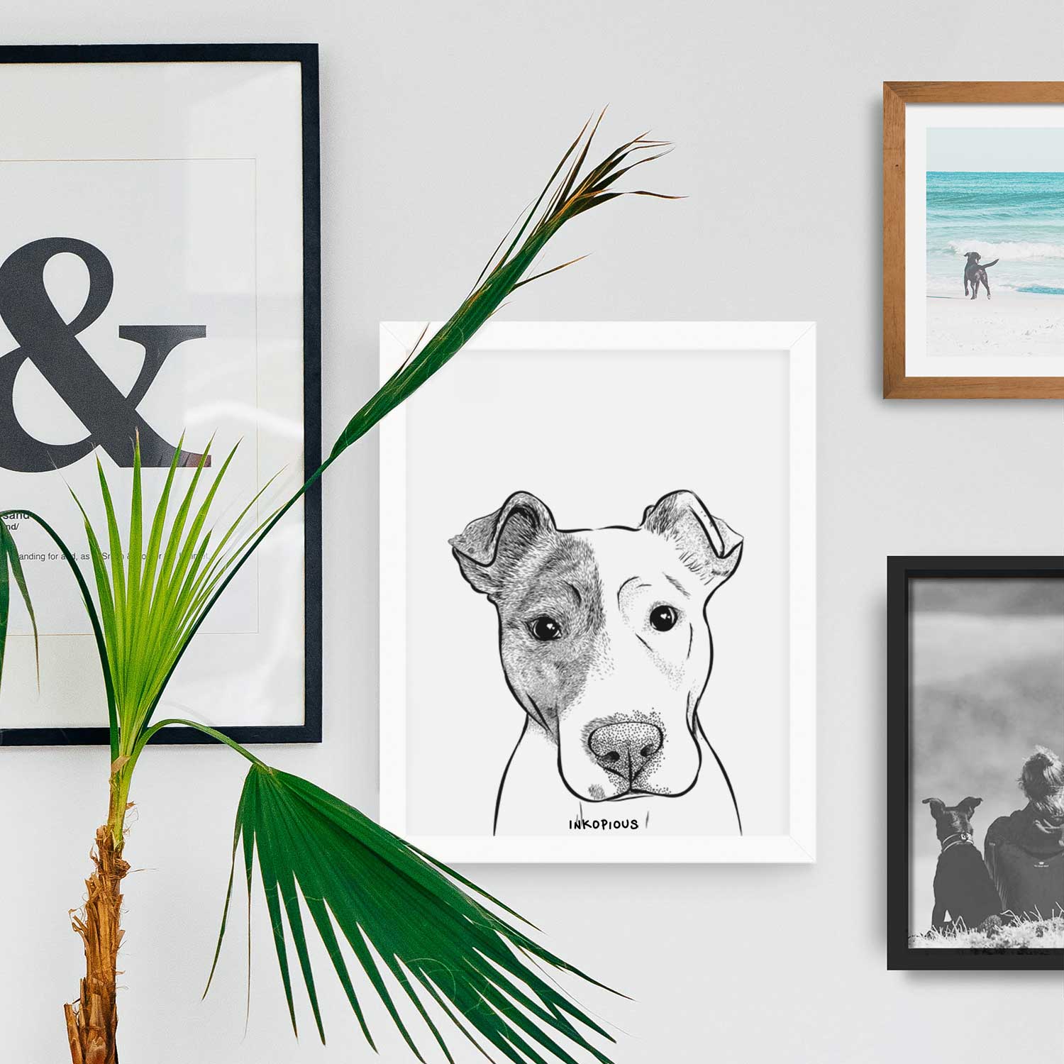 Manchi the Pitbull Mix Art Print