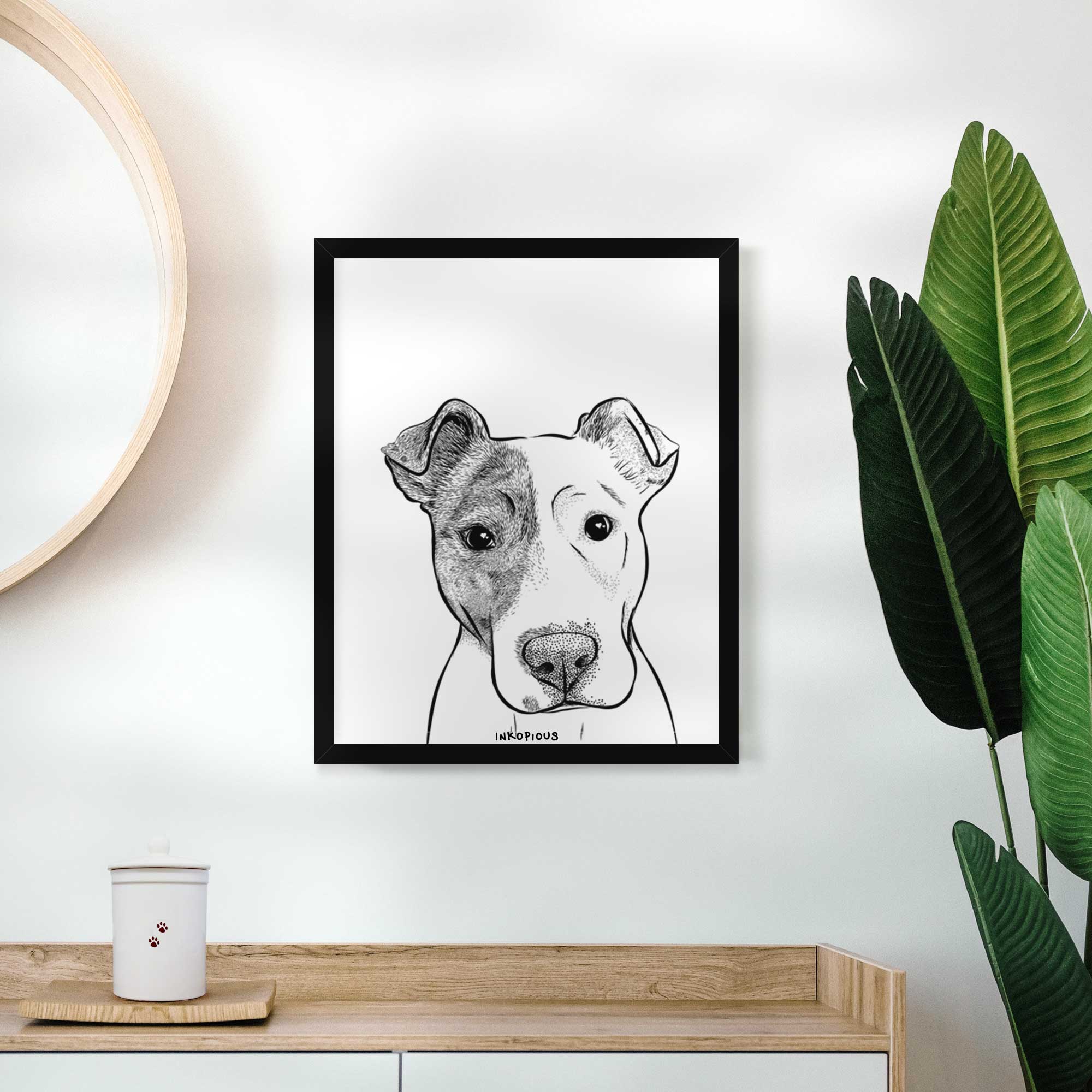 Manchi the Pitbull Mix Art Print