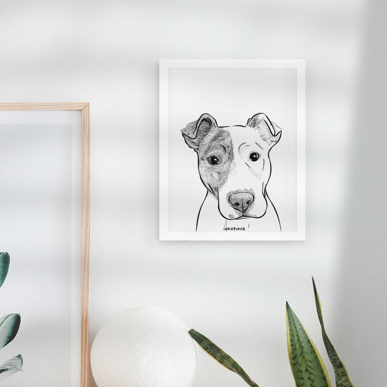 Manchi the Pitbull Mix Art Print