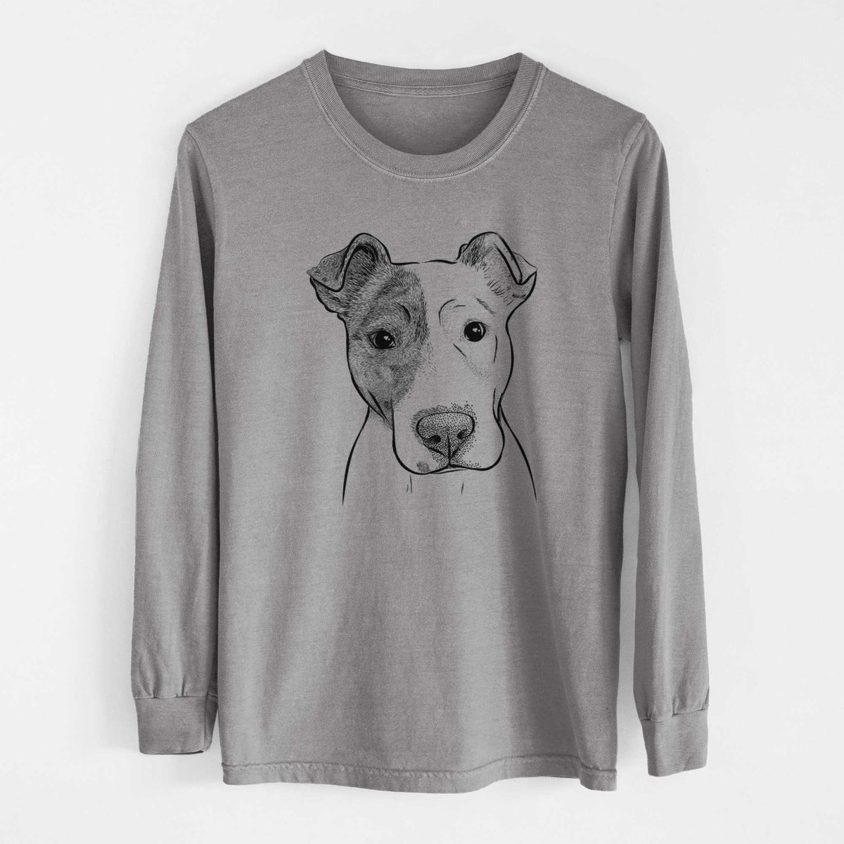 Bare Manchi the Pitbull Mix - Heavyweight 100% Cotton Long Sleeve