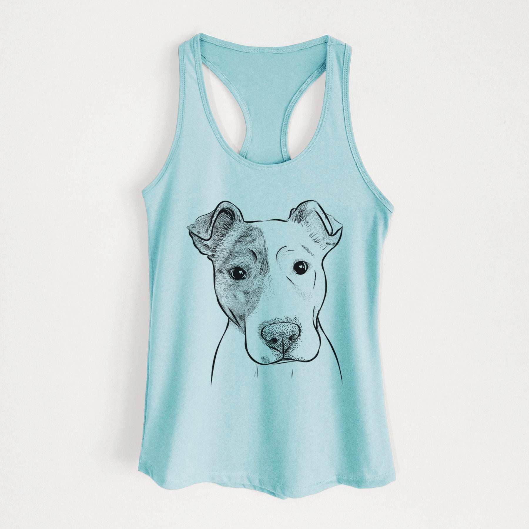 Manchi the Pitbull Mix - Women's Racerback Tanktop