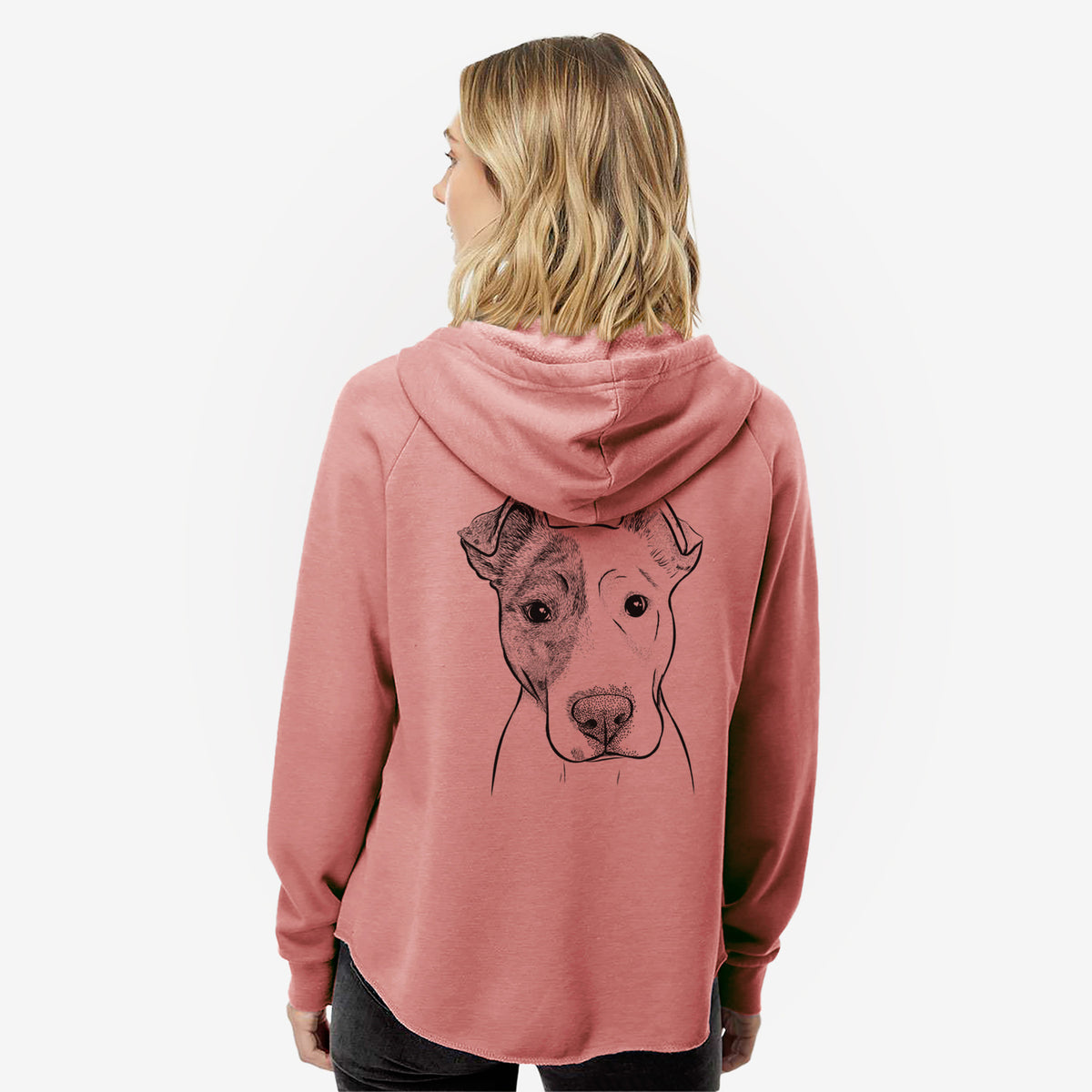 Manchi the Pitbull Mix - Women's Cali Wave Zip-Up Sweatshirt