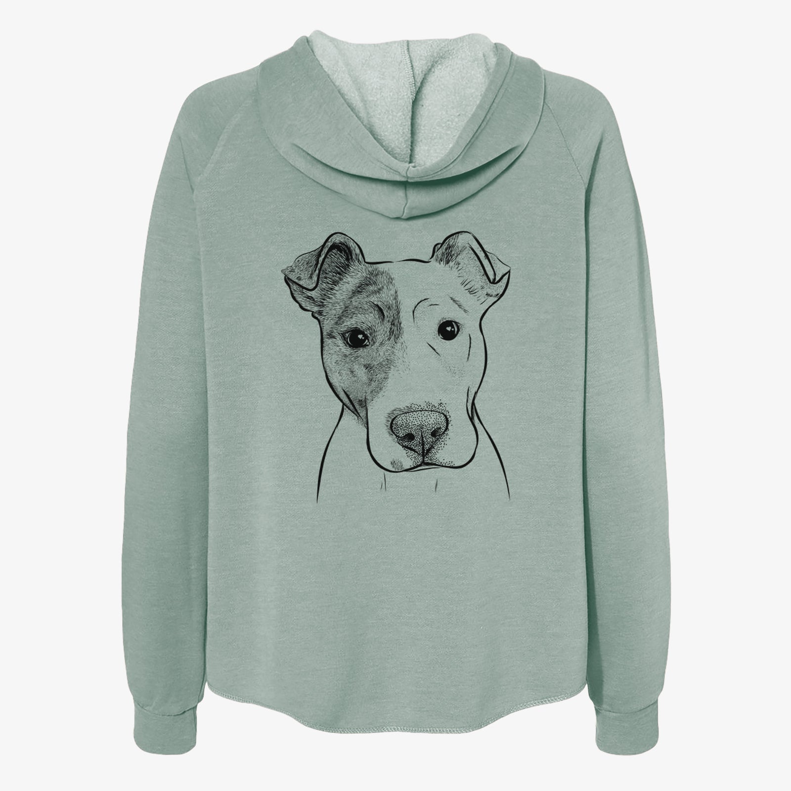 Manchi the Pitbull Mix - Women's Cali Wave Zip-Up Sweatshirt