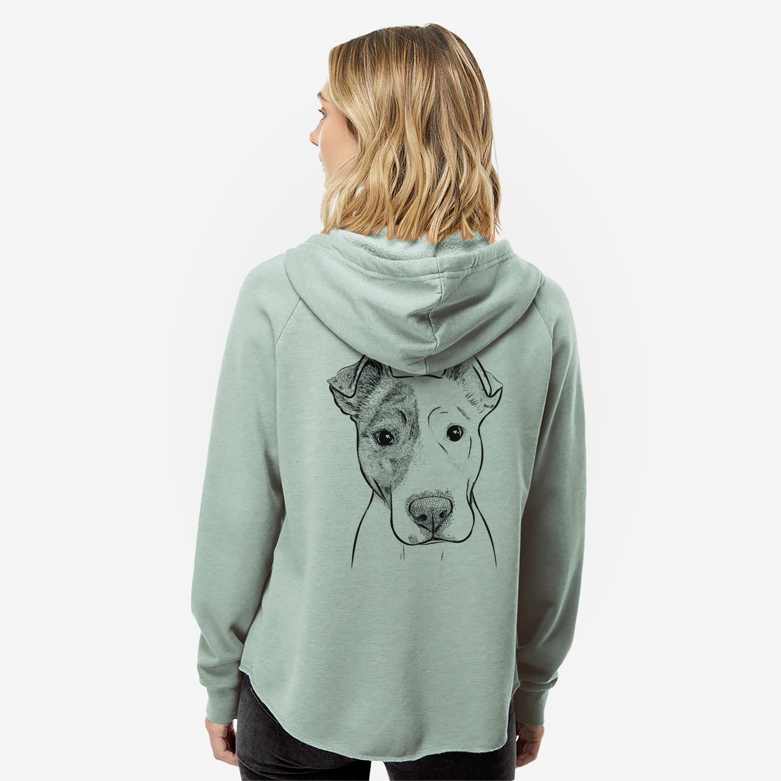 Manchi the Pitbull Mix - Women's Cali Wave Zip-Up Sweatshirt