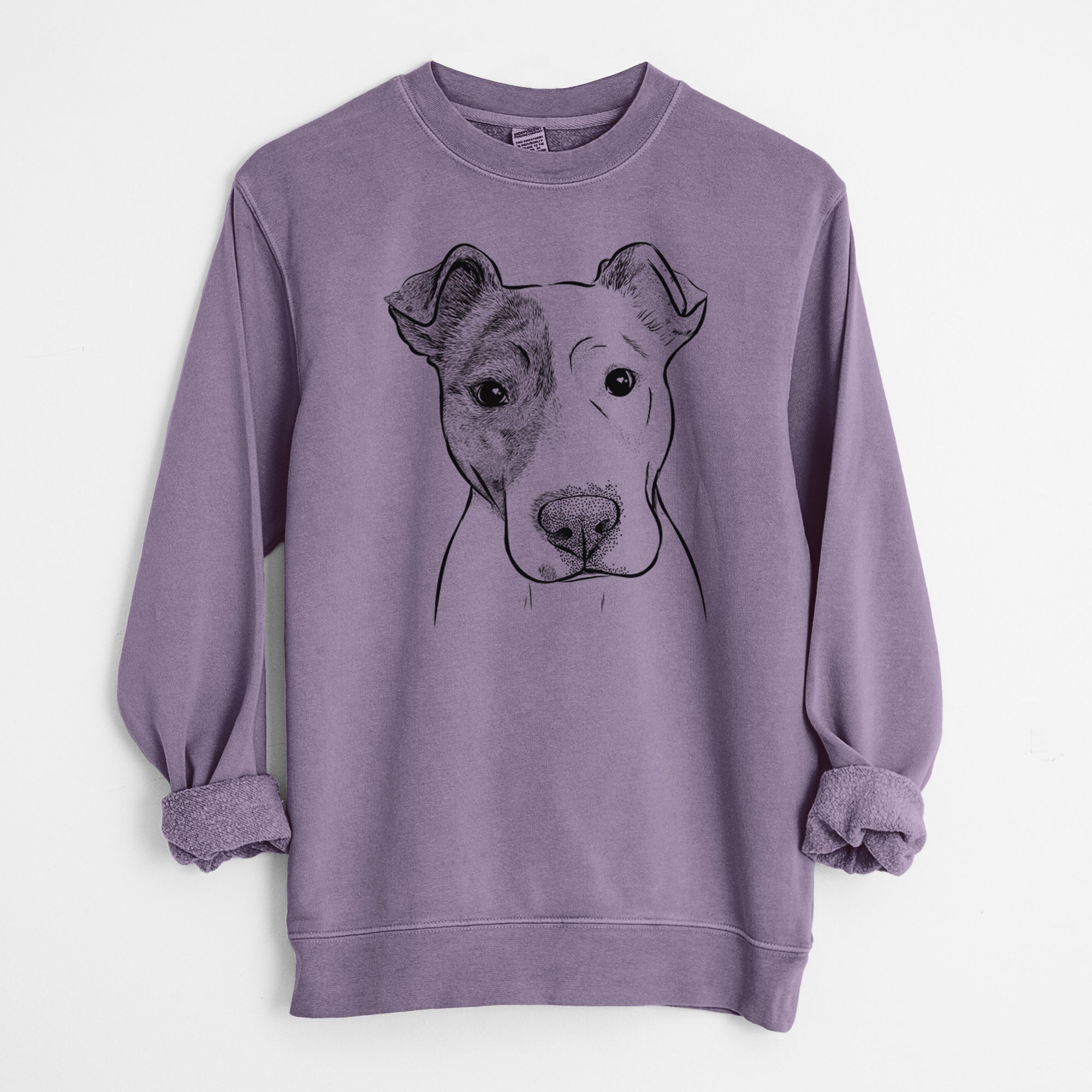 Bare Manchi the Pitbull Mix - Unisex Pigment Dyed Crew Sweatshirt